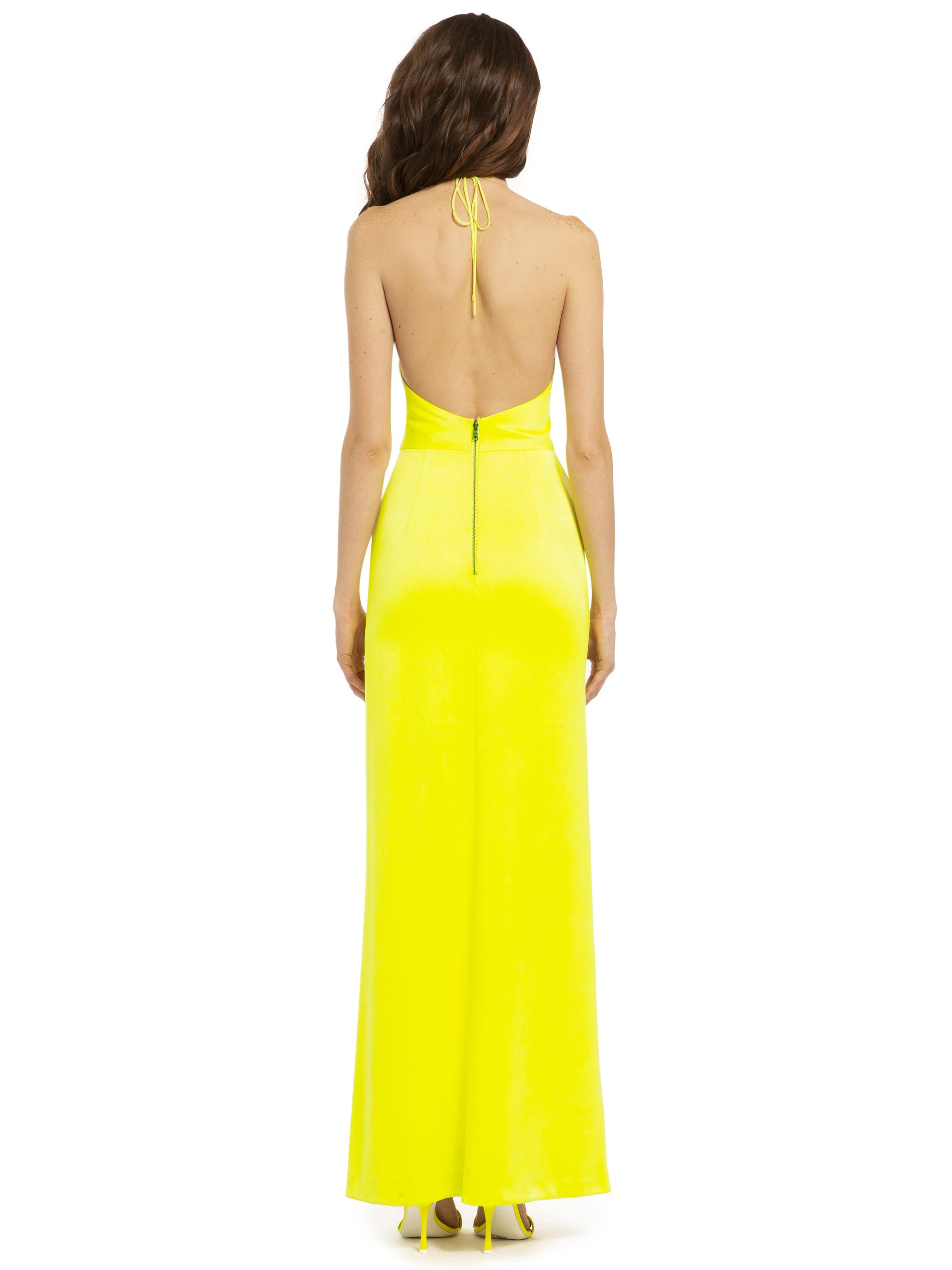 alice and olivia neon yellow dress