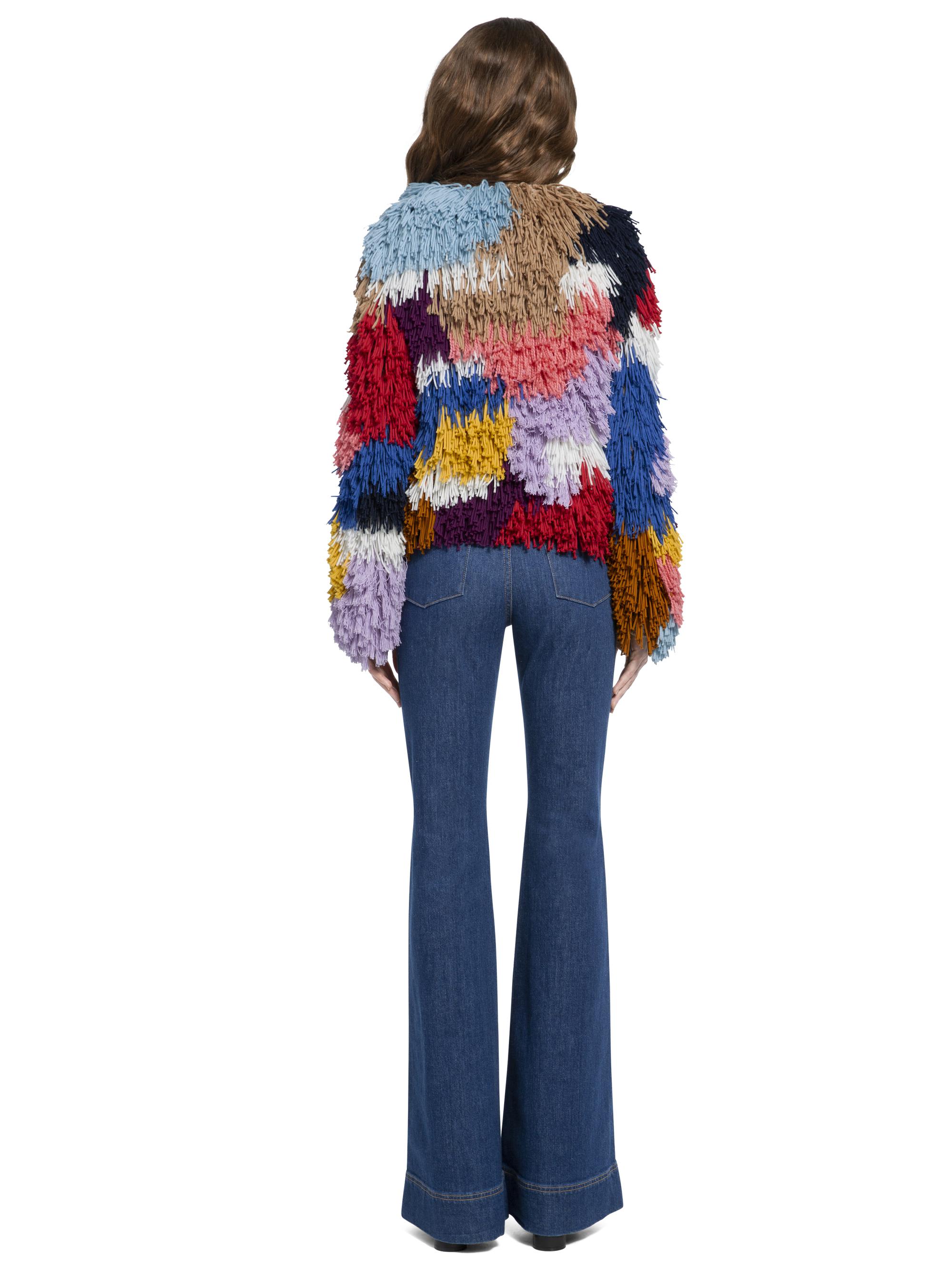 multi coloured fringe jacket