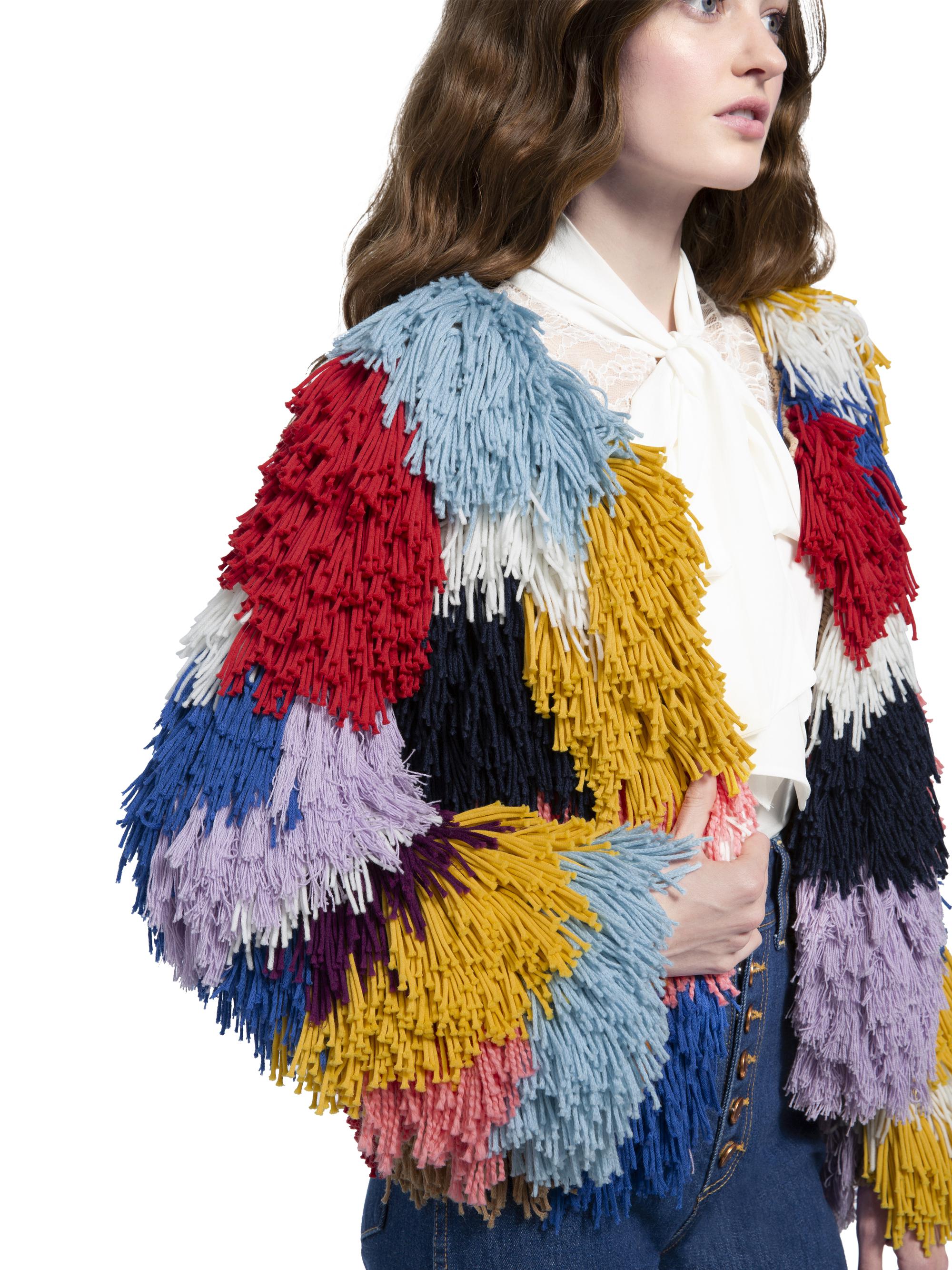 colorful fringe jacket