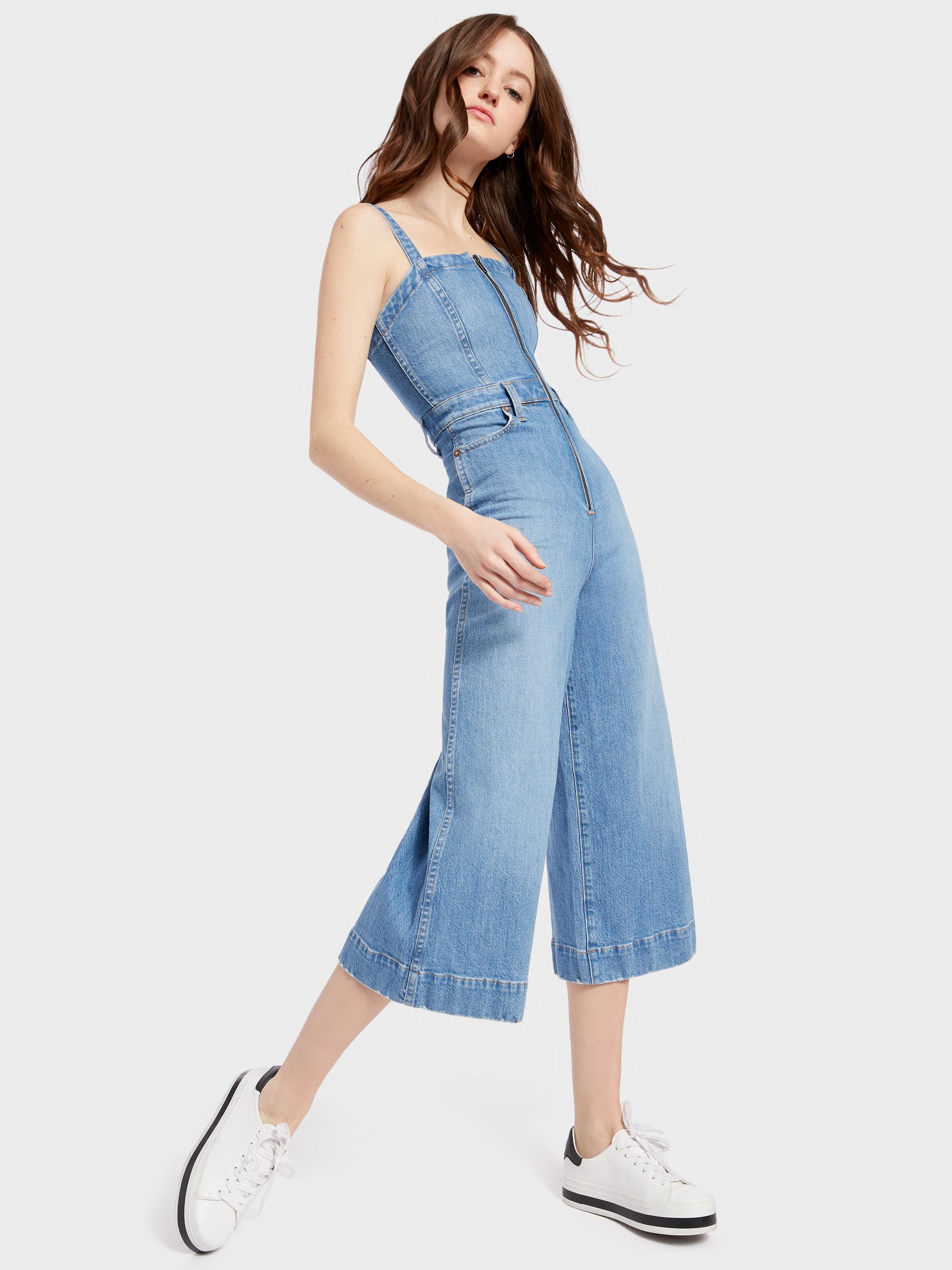 denim gaucho jumpsuit