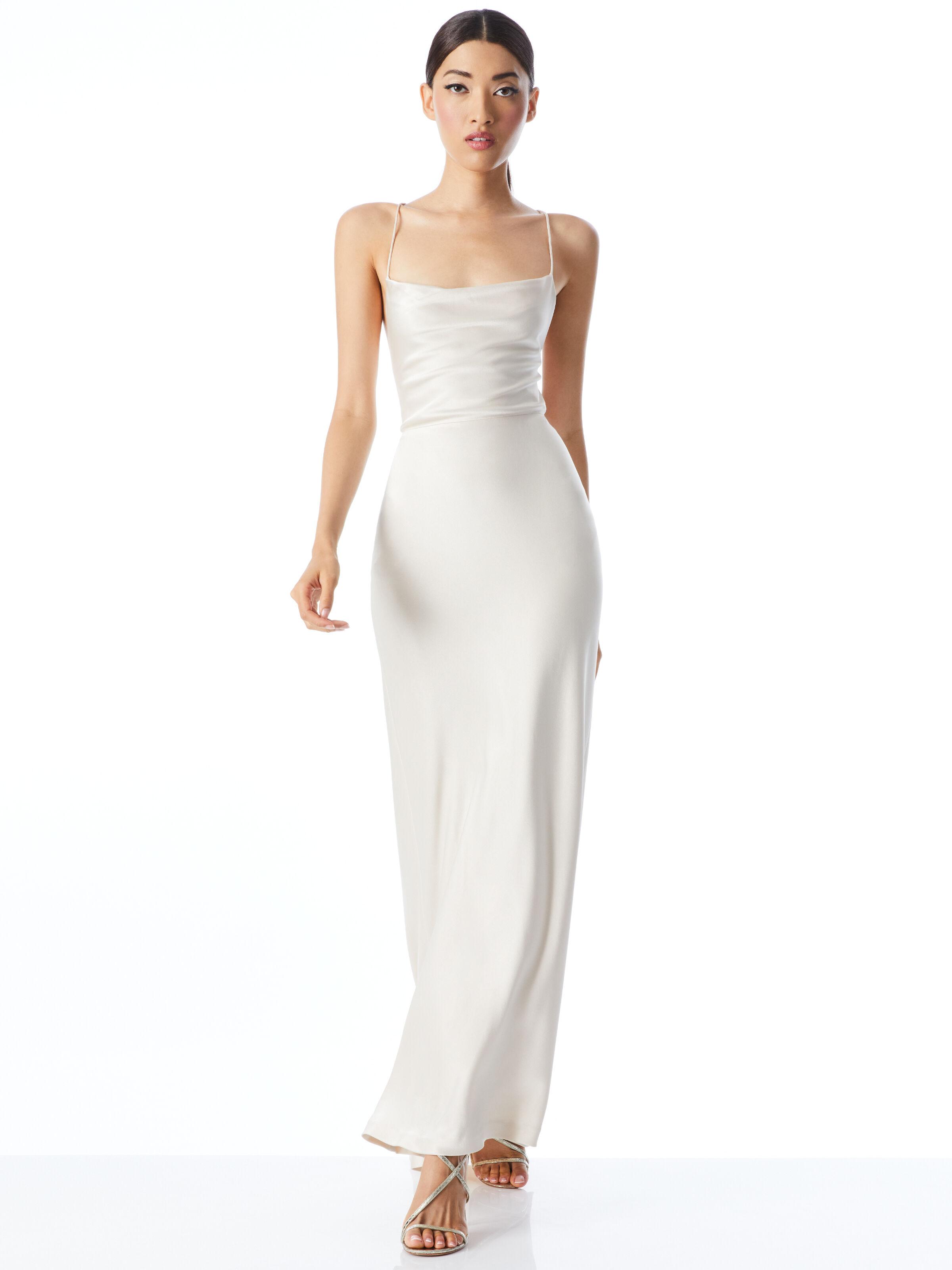 Alice and olivia white lace cheap dress