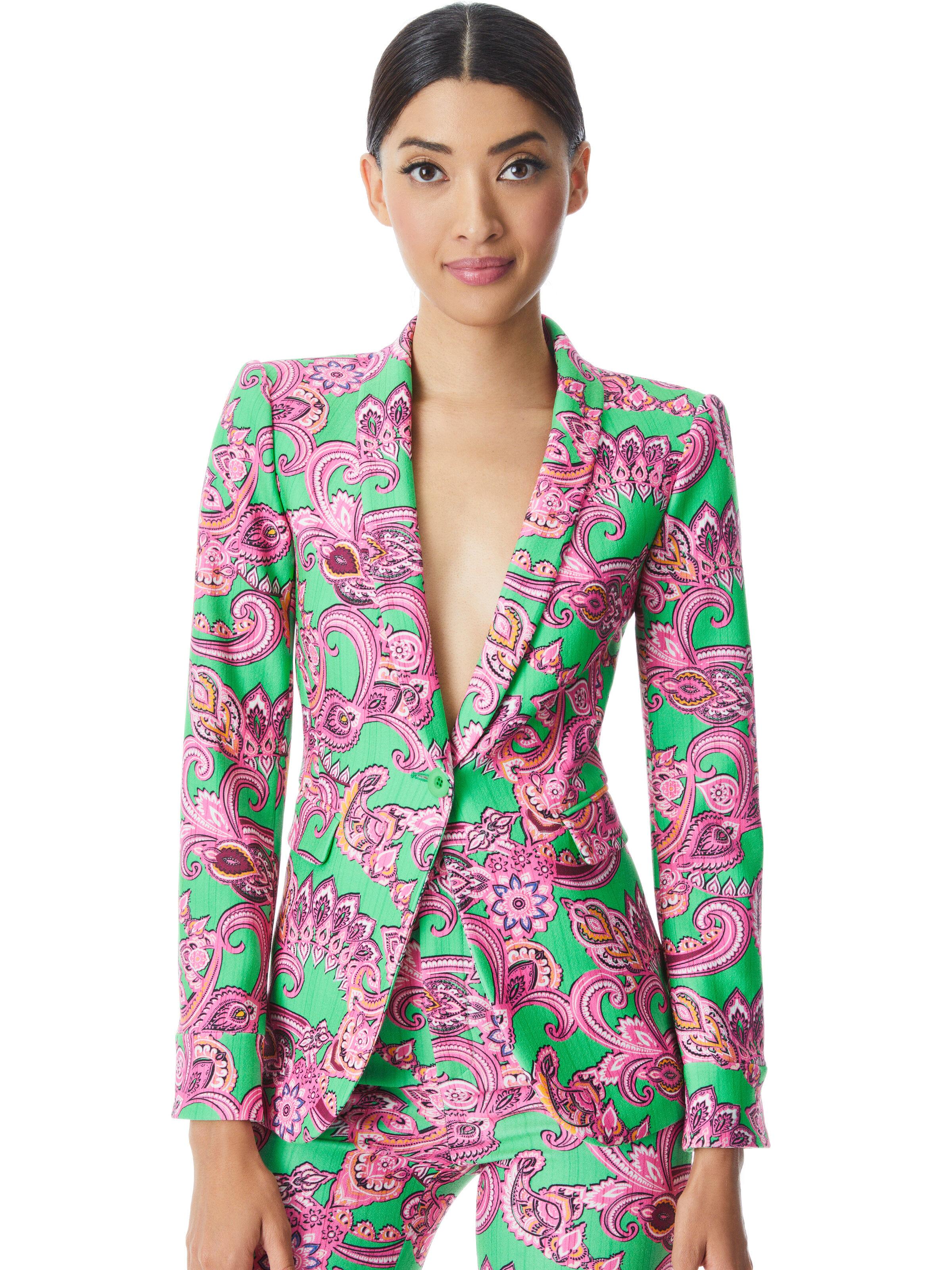 Olivia Macey Cuffed Shawl Collar Blazer 
