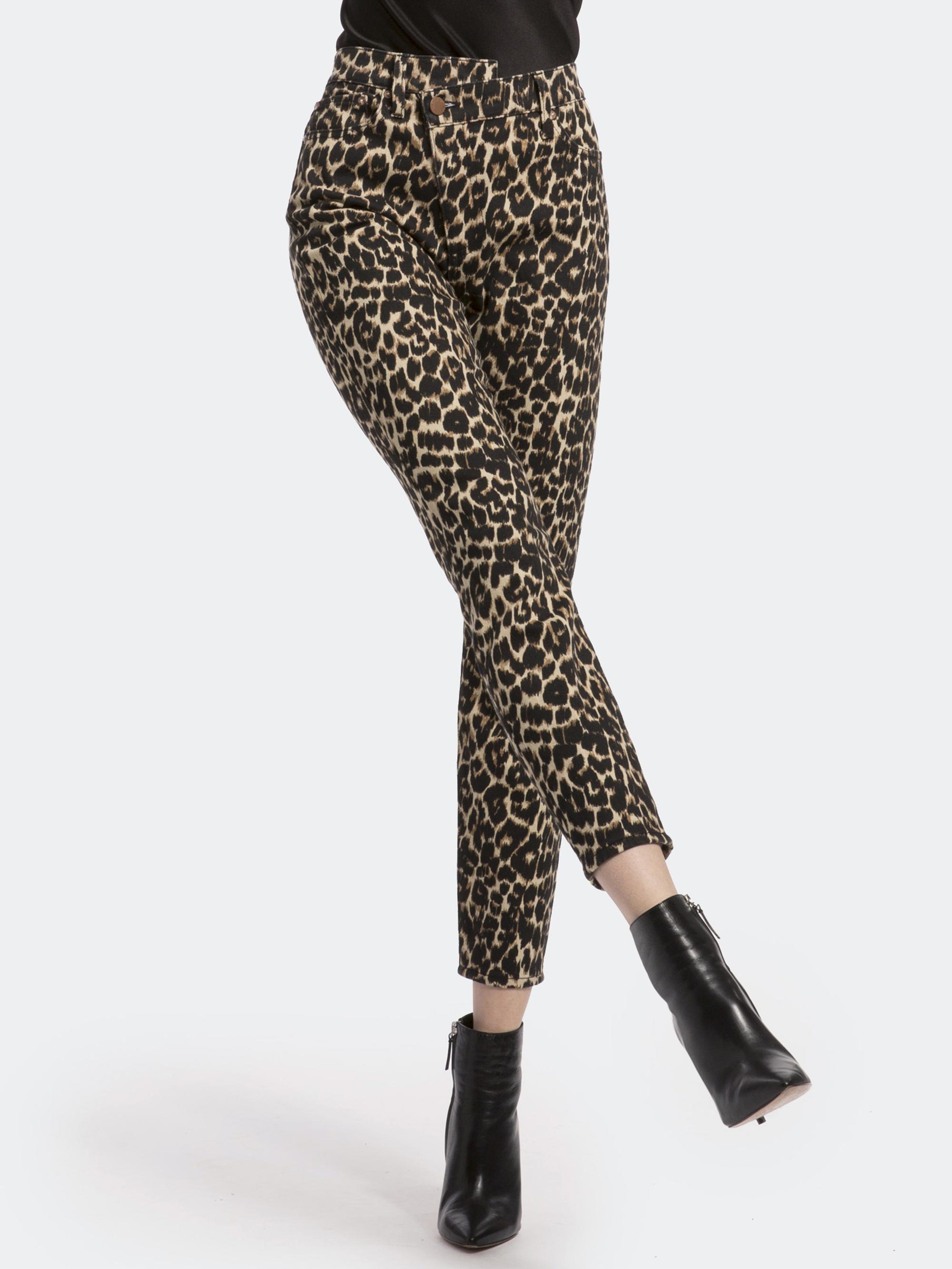 Alice + Olivia Denim Good High Rise Leopard Skinny Jeans - Lyst