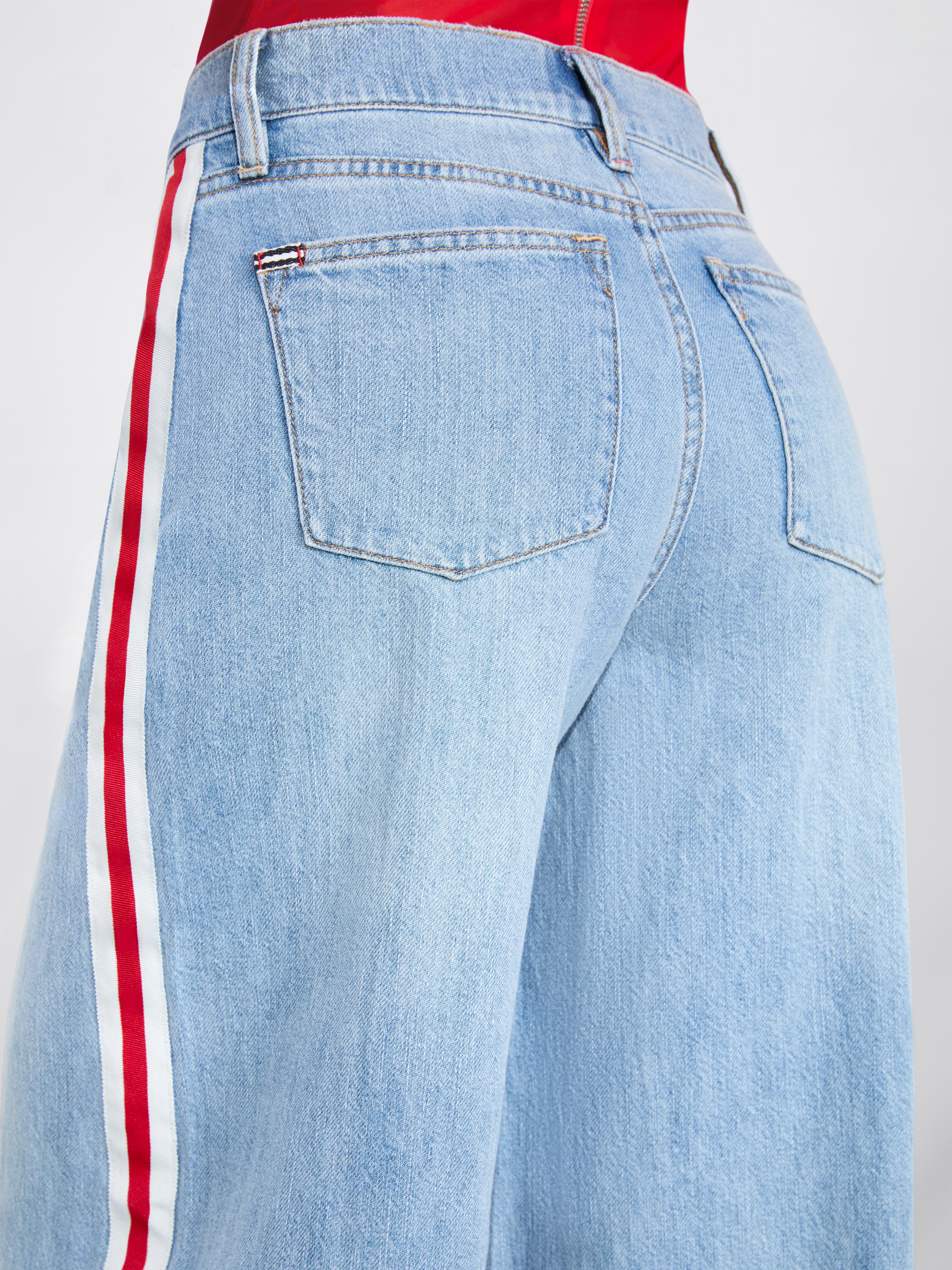 ALICE+OLIVIA ♥ Wallie Mr Dbl Pkt Slouchy Jean W Cuff Alice + Olivia Wallie Cuff Jean in Blue | Lyst