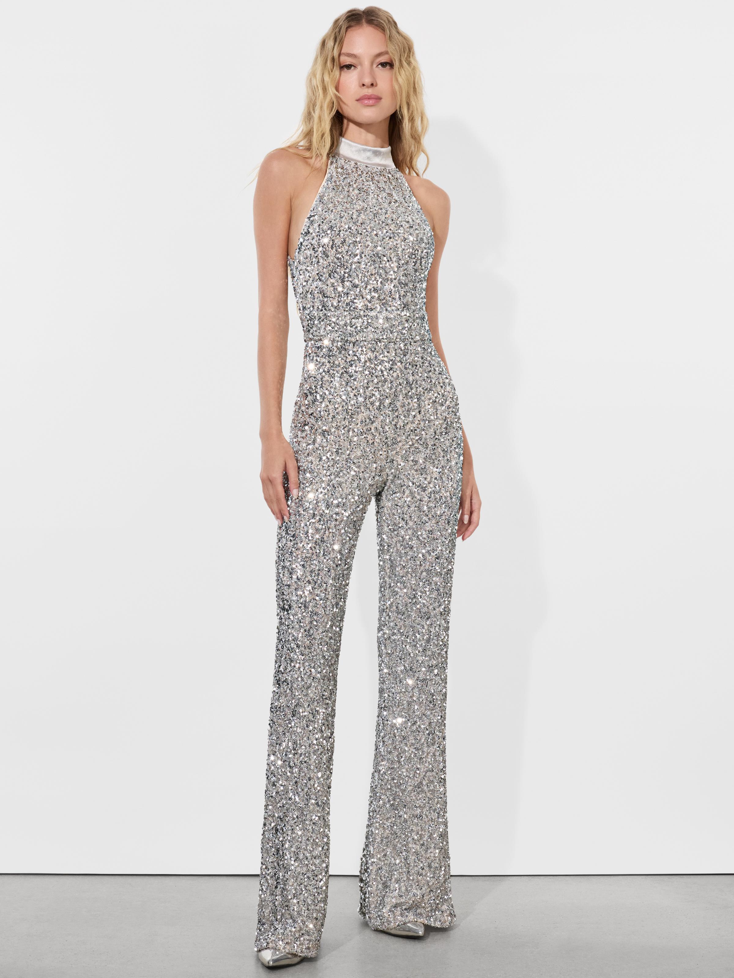 Alice and olivia jeri embellished jumpsuit on sale