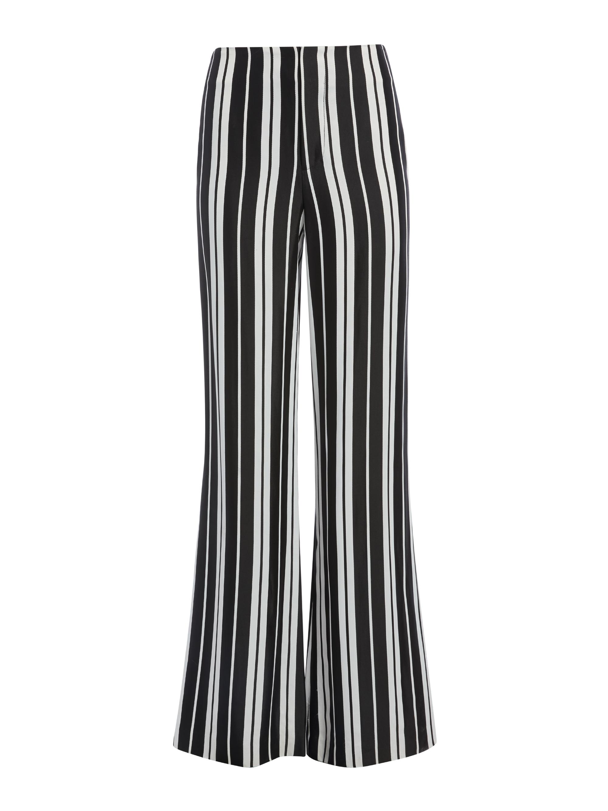 Alice + Olivia Synthetic Dylan Wide Leg Pant in Black White (Black) - Lyst
