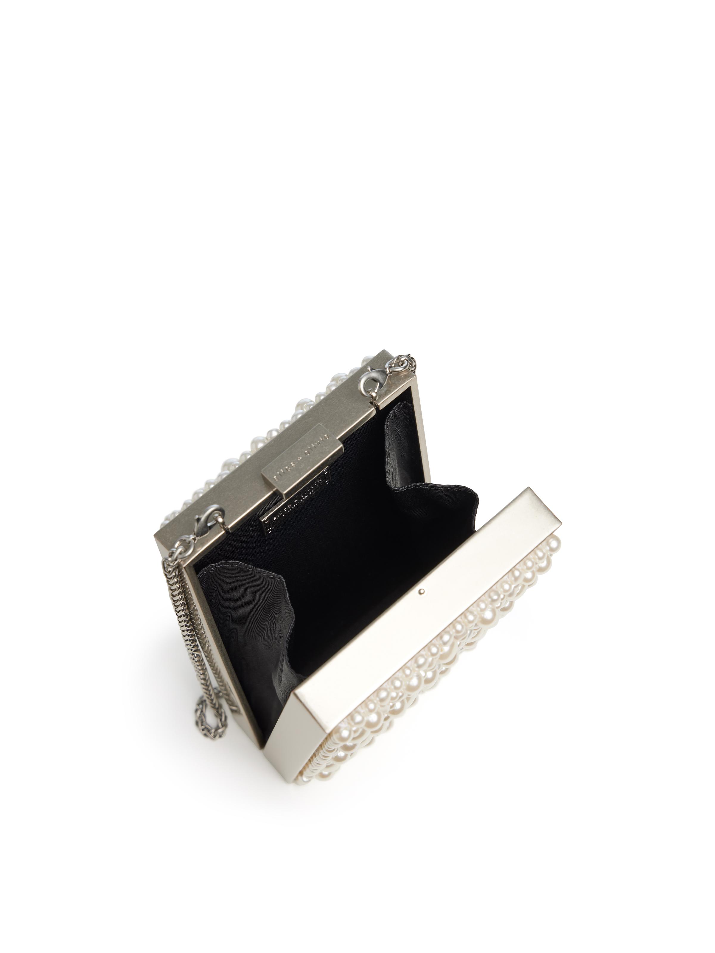 Alice + Olivia Kayla Embellished Clutch in White | Lyst