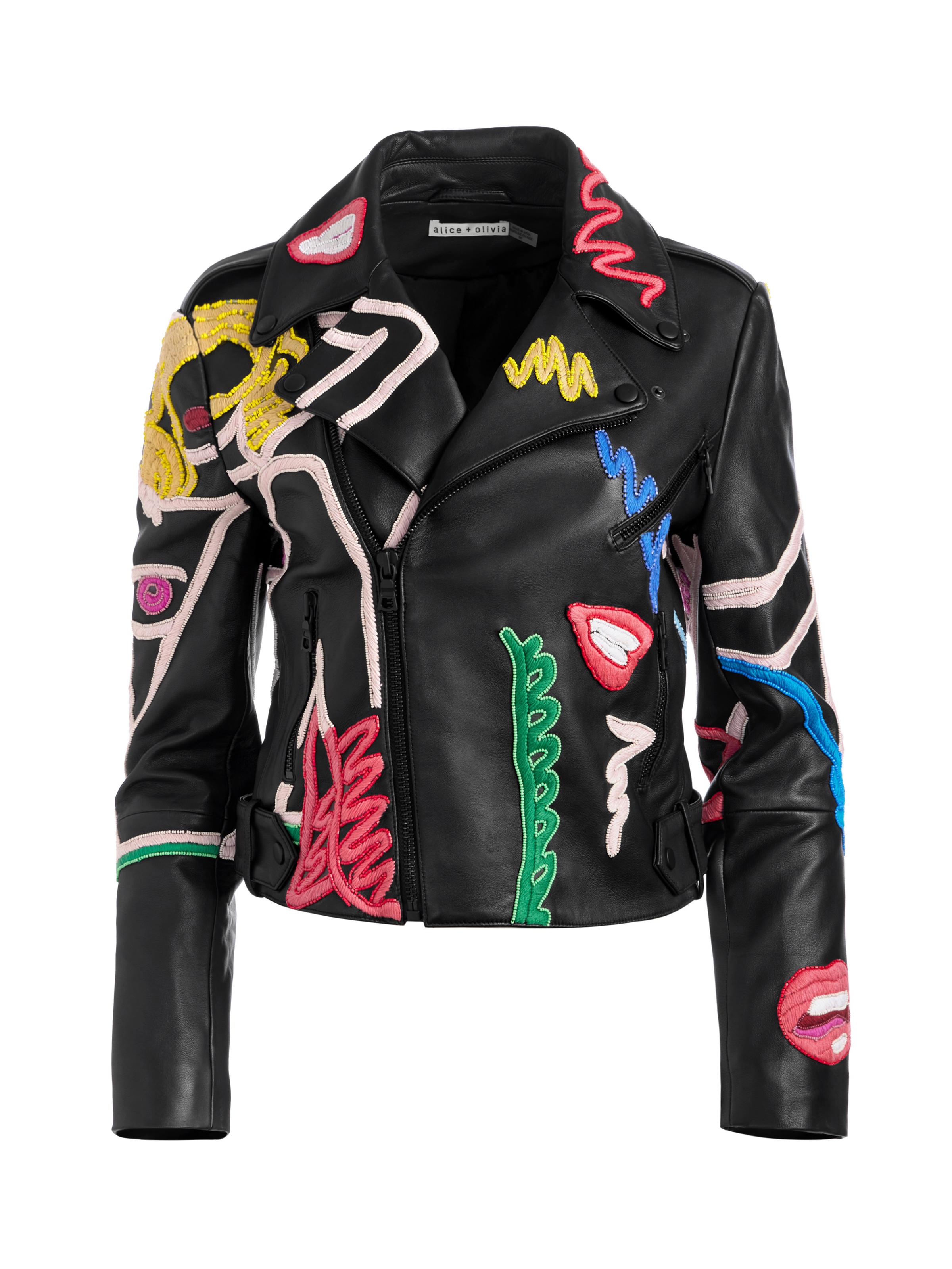 Alice + Olivia Black Patent Breann Vegan Leather Blazer | eBay