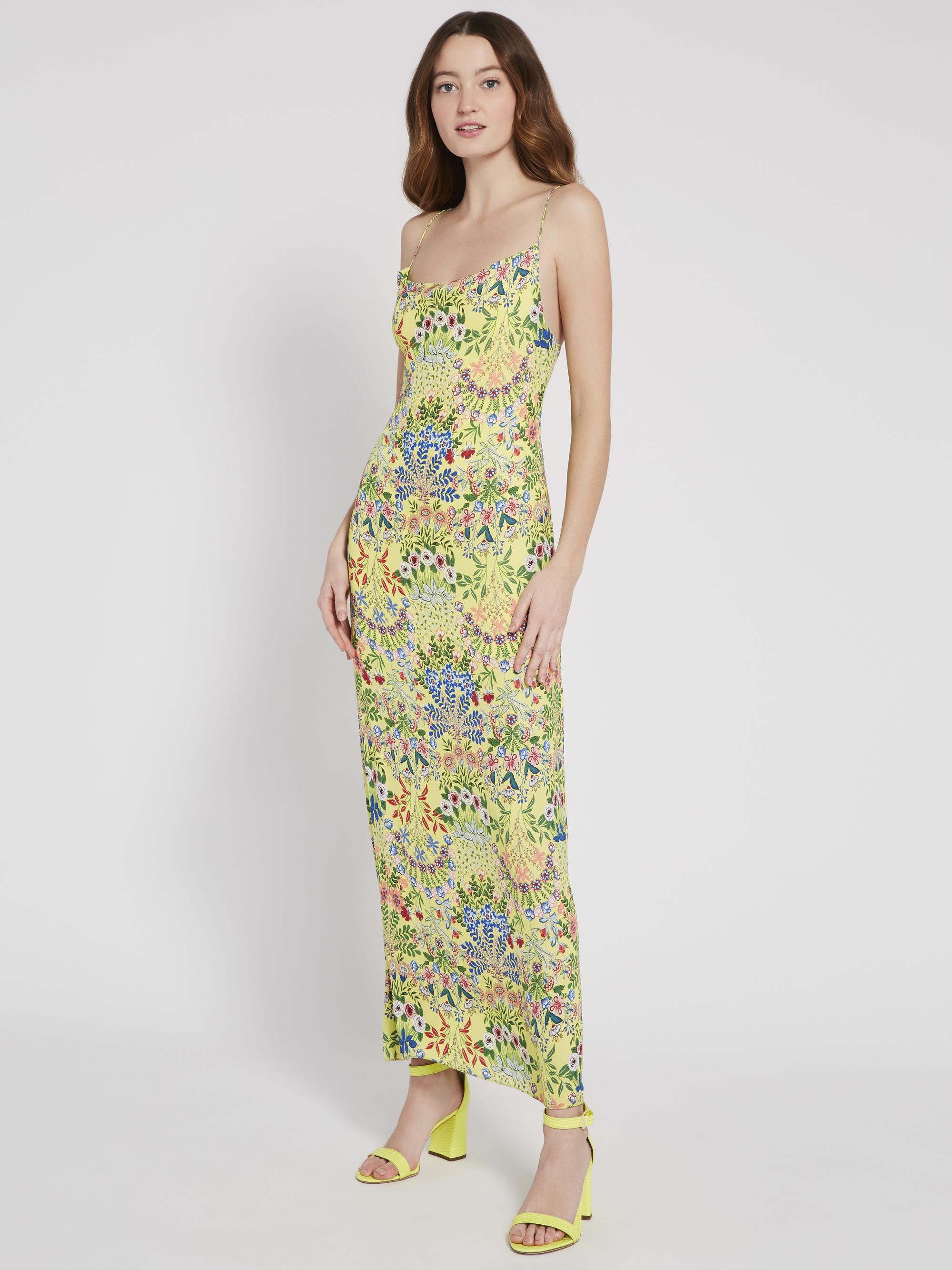 Alice + Olivia Synthetic Harmony Floral Maxi Dress in Yellow - Lyst
