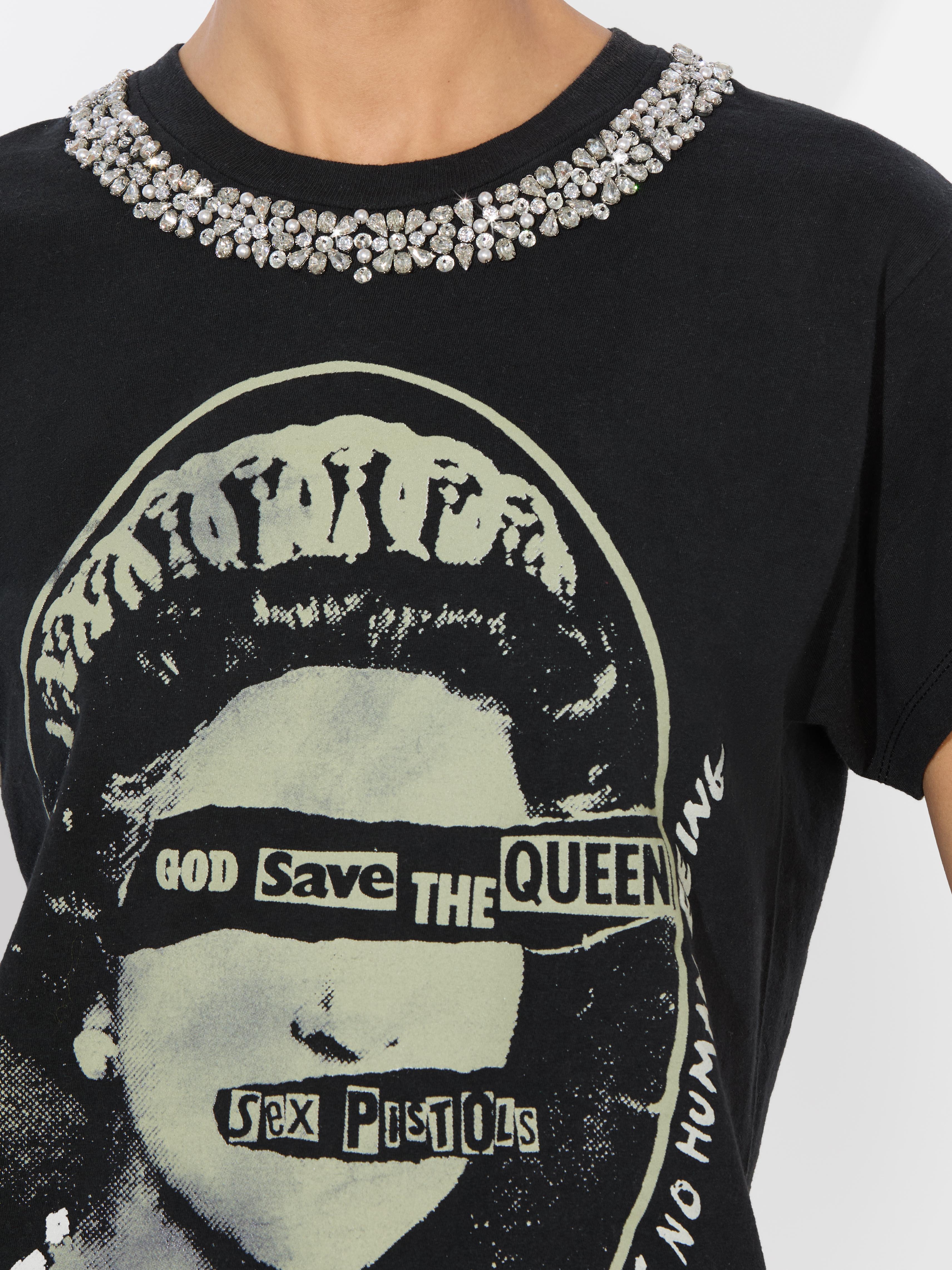 Alice + Olivia Atlas Embellished Tee | Lyst