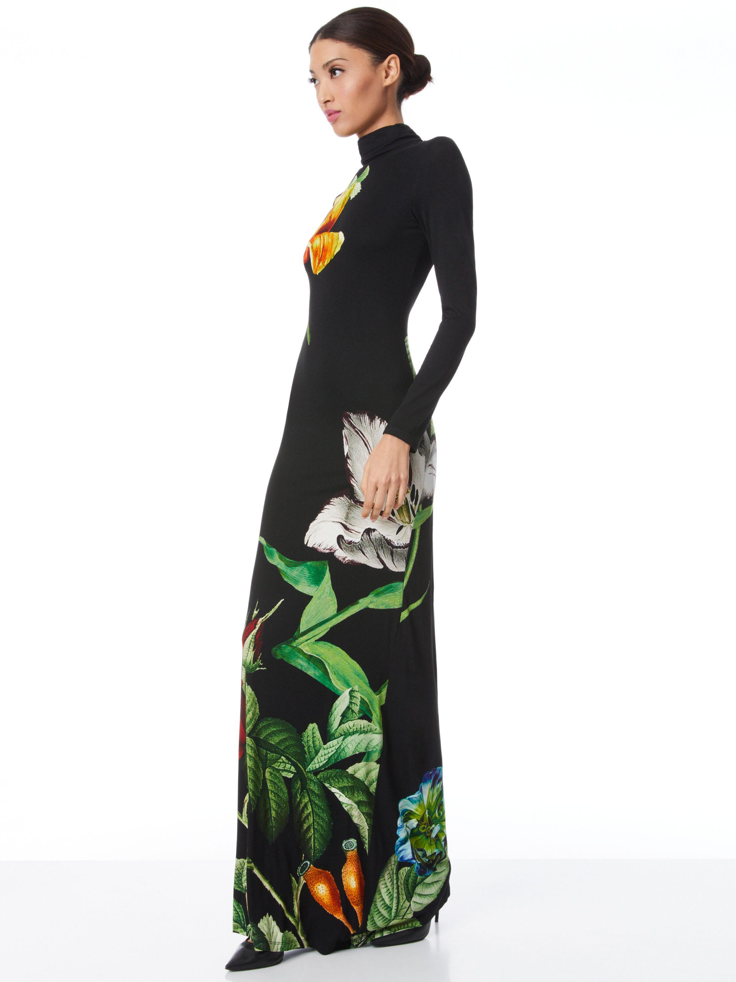 Alice + Olivia Alice + Olivia Delora Fitted Long Sleeve Maxi