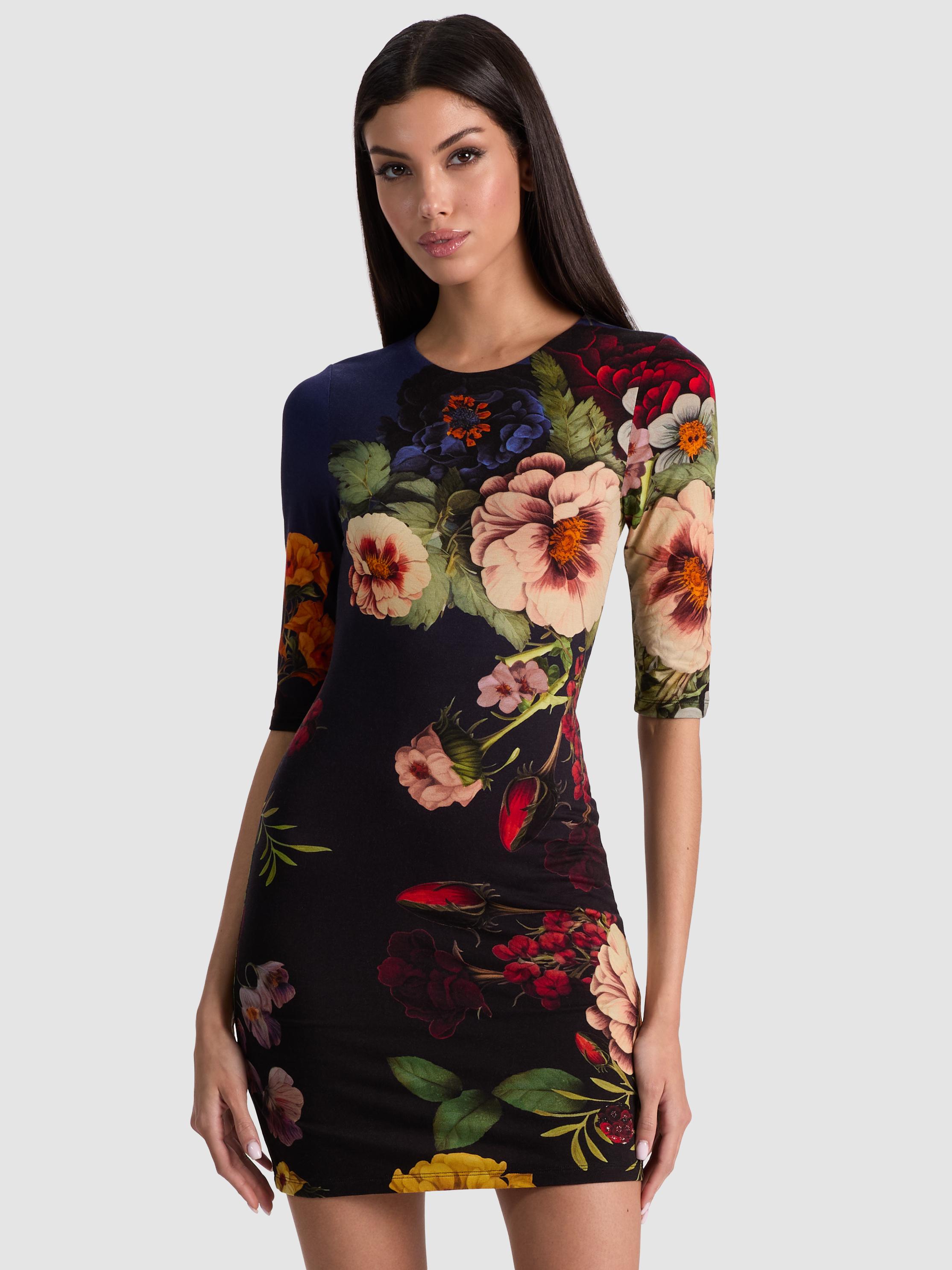 slim fit dress slacks Alice + Olivia Fitted Midi Dress Delora Leopard Print Stretch Jersey S   Celebrity Owned