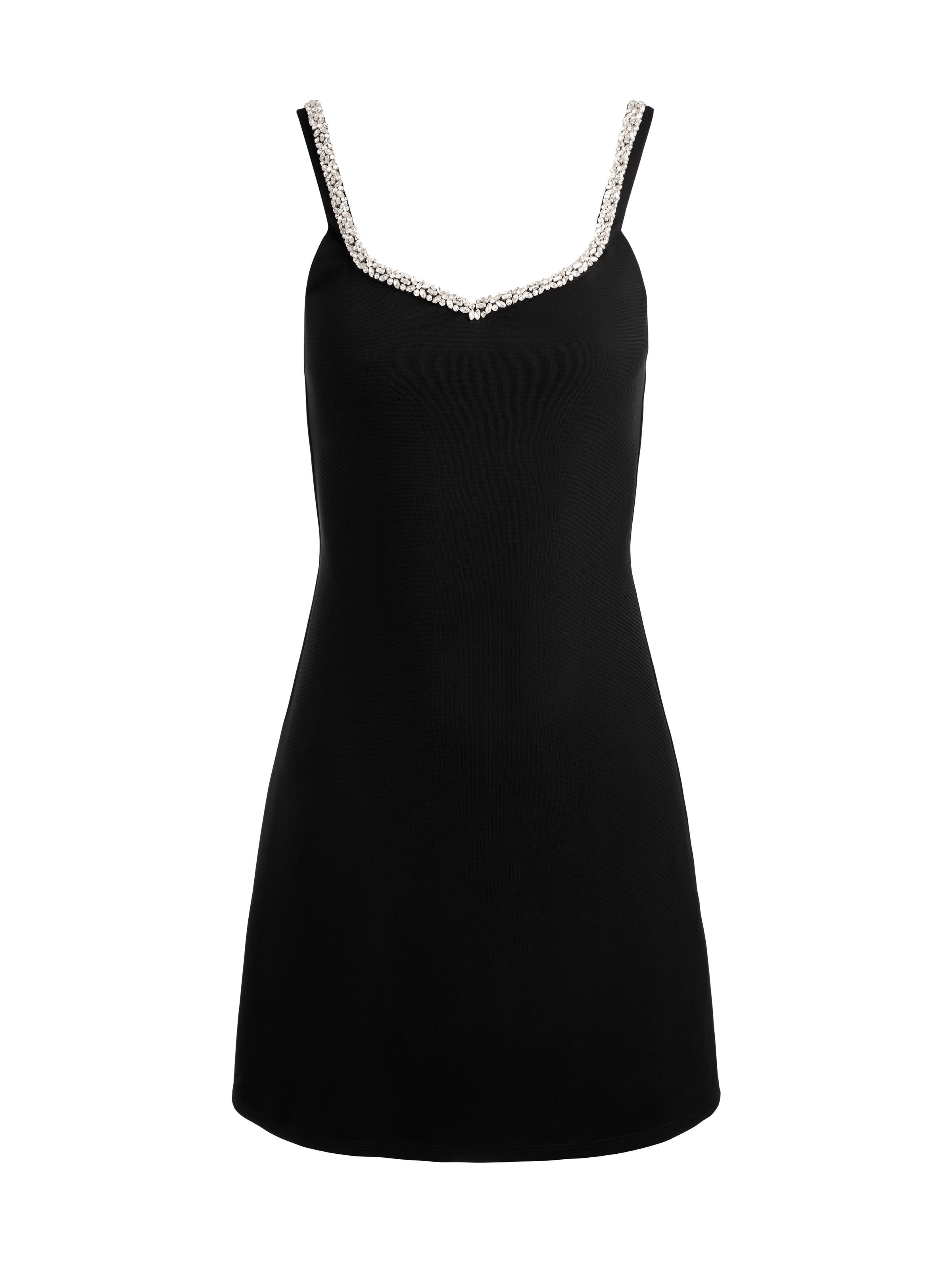 alice and olivia black slip dress Maja Embellished Mini Dress  VICI