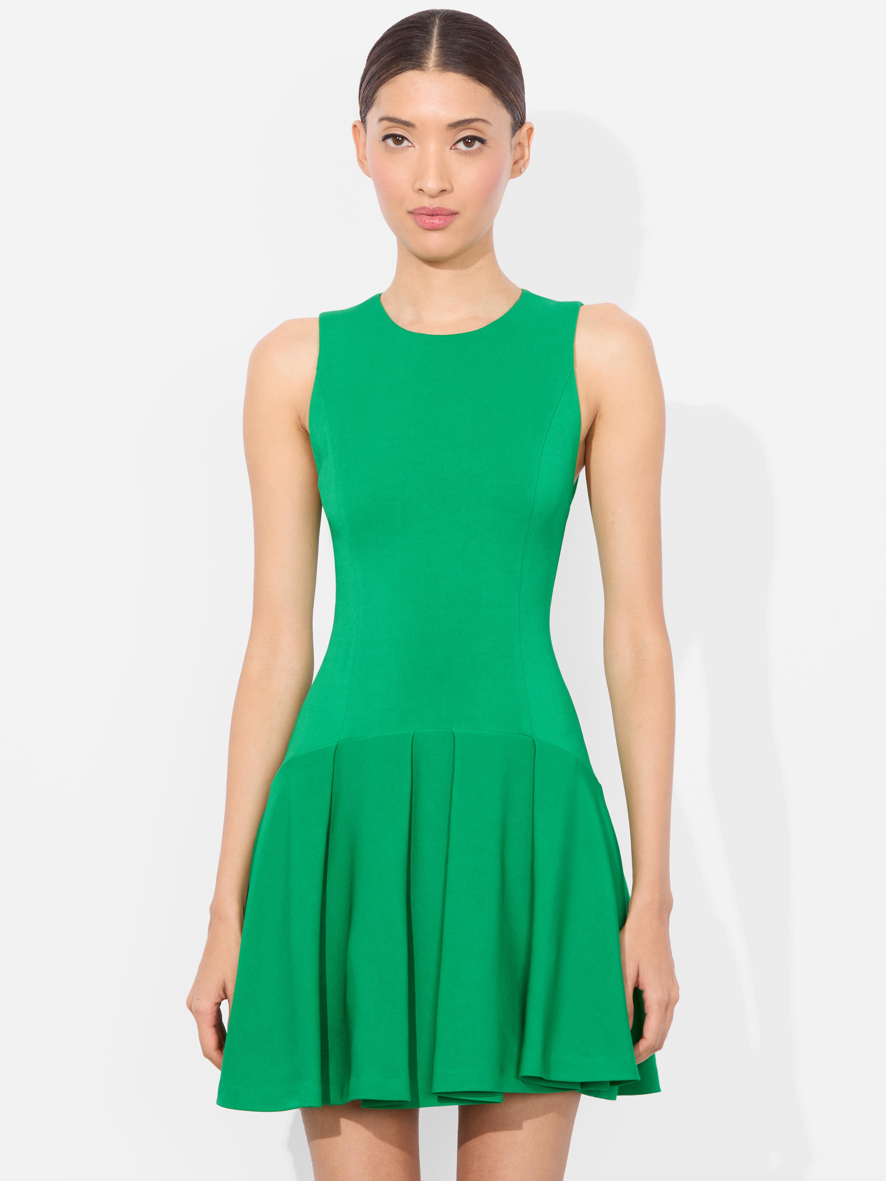 Alice + Olivia Adley Drop Waist Mini Dress in Green | Lyst Alice + Olivia Adley Drop Waist Mini Dress in Green | Lyst