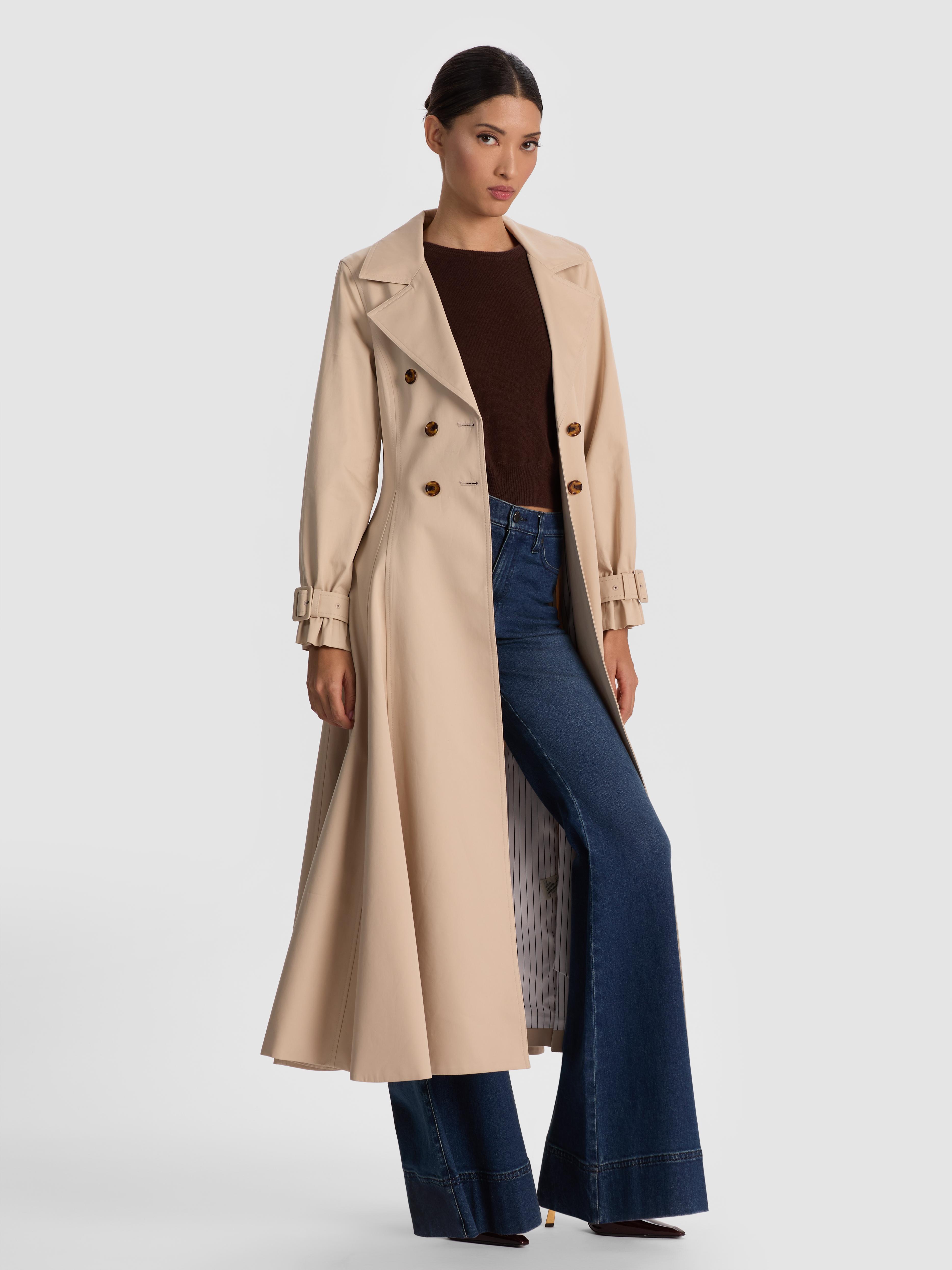 Alice + Olivia Ellie Trench Coat in Natural | Lyst