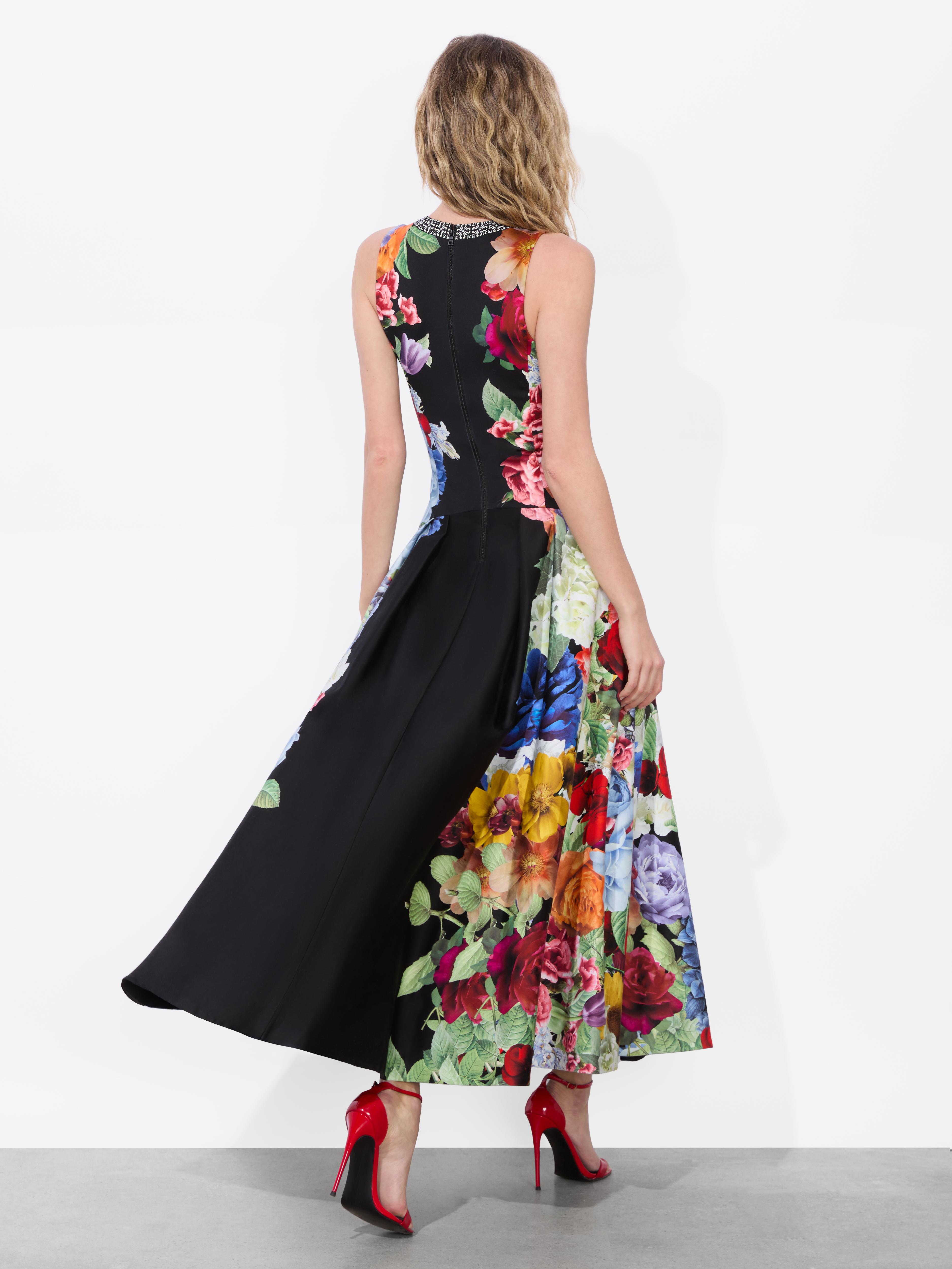 Alice + Olivia Adley Drop Waist Midi Dress in White | Lyst Alice + Olivia Adley Drop Waist Midi Dress in White | Lyst