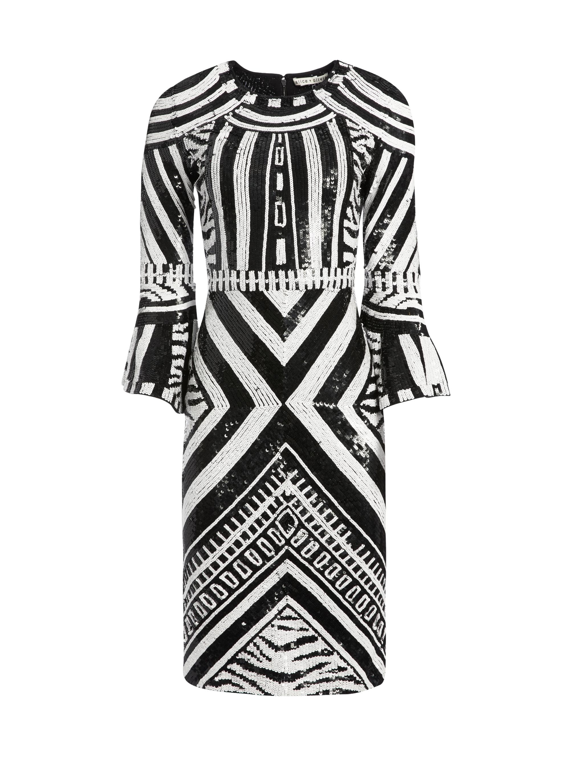 alice and olivia jae sequin gown