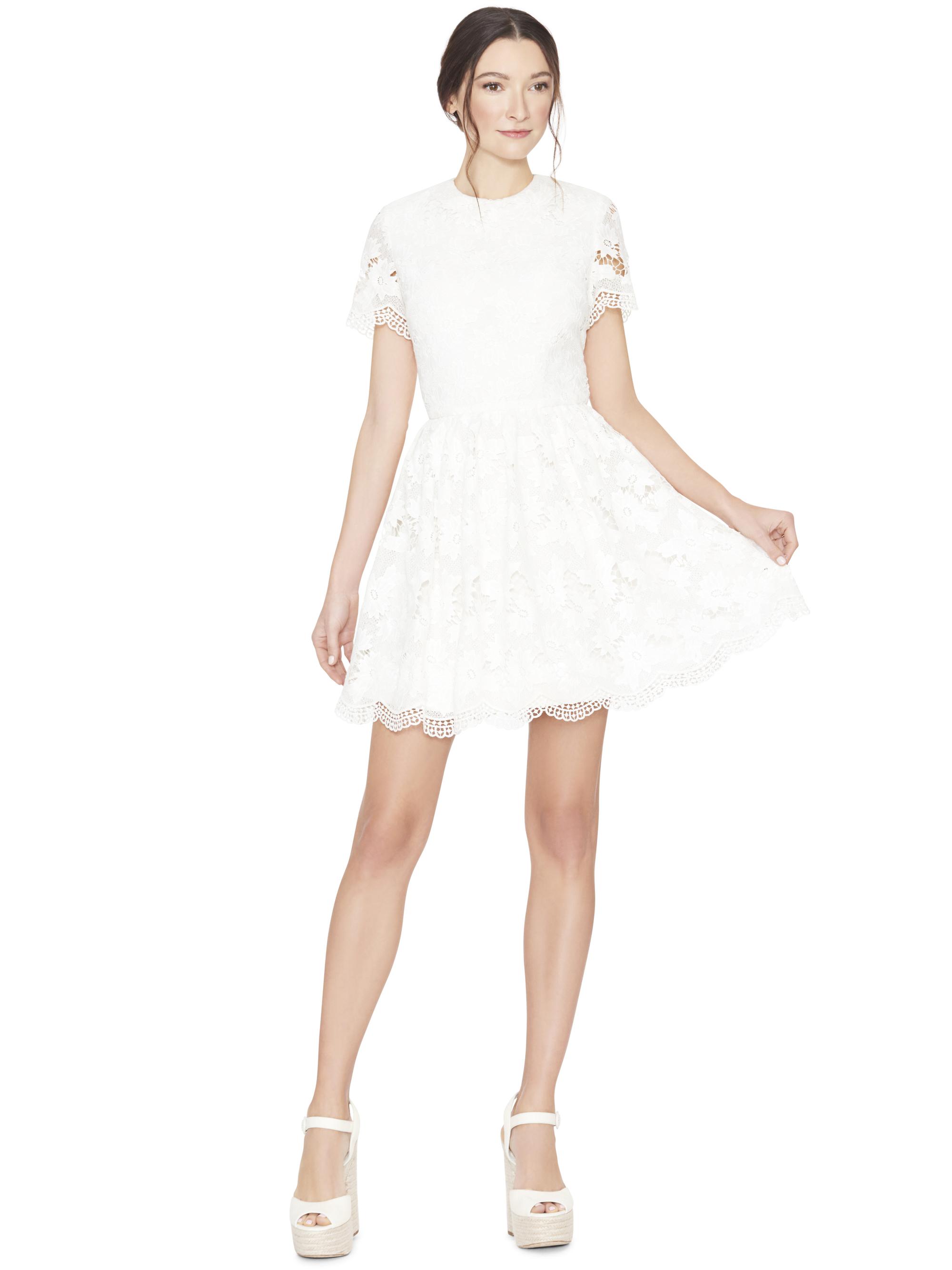 alice and olivia white dress