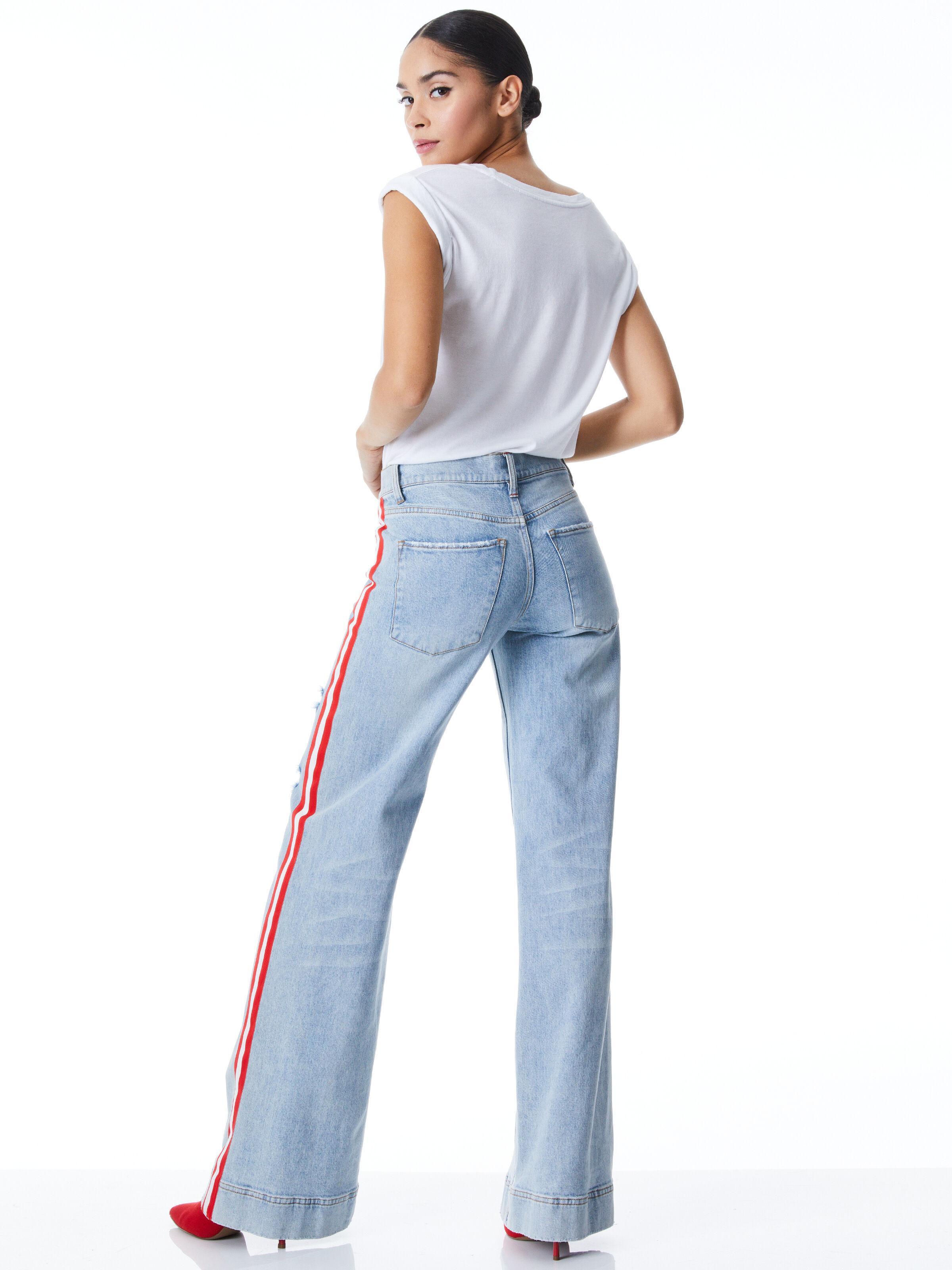 Olivia Rey Low Rise Wide Leg Jean in 