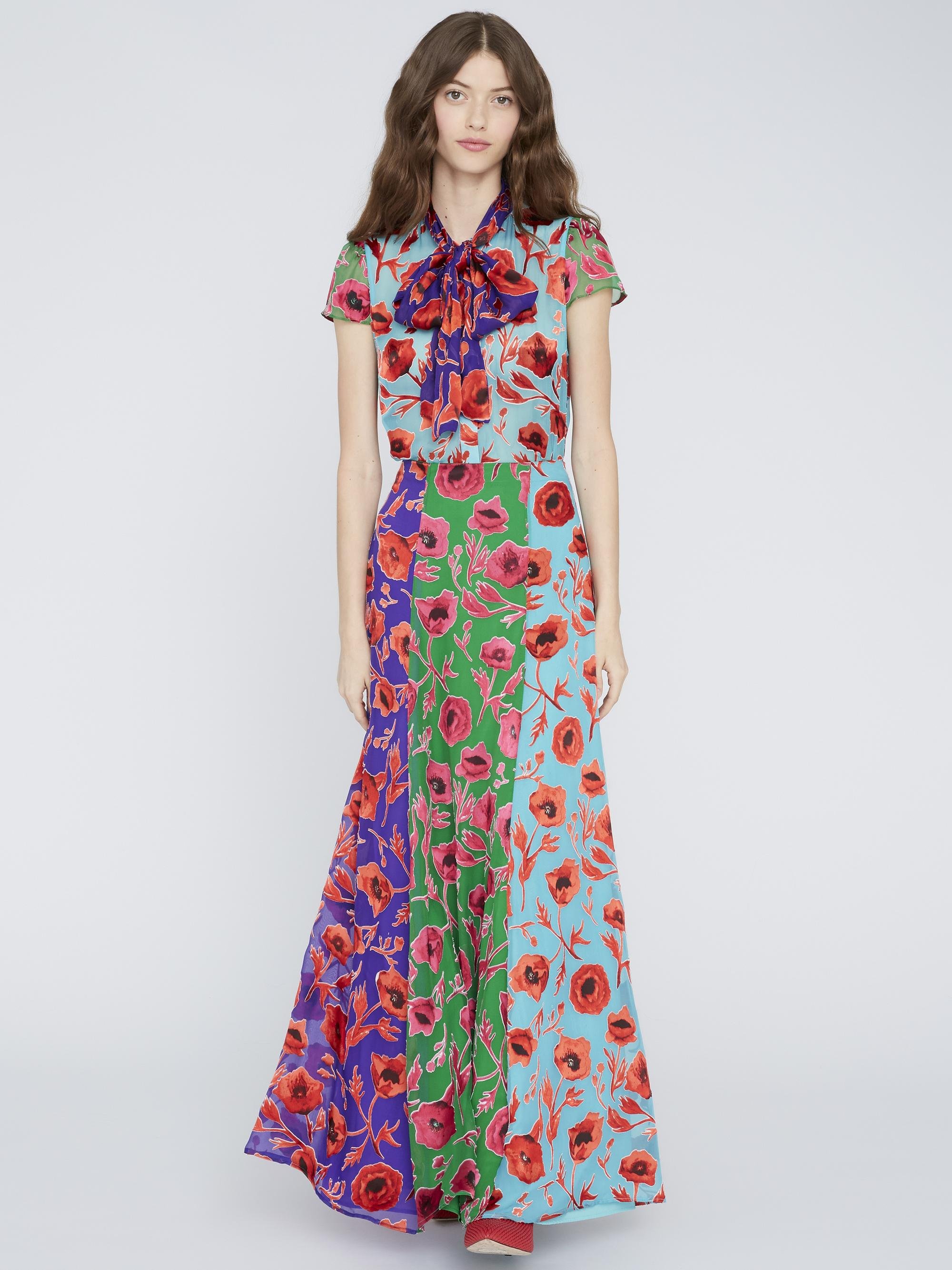 Alice + Olivia Synthetic Aquinnah Floral Print Maxi Skirt - Lyst