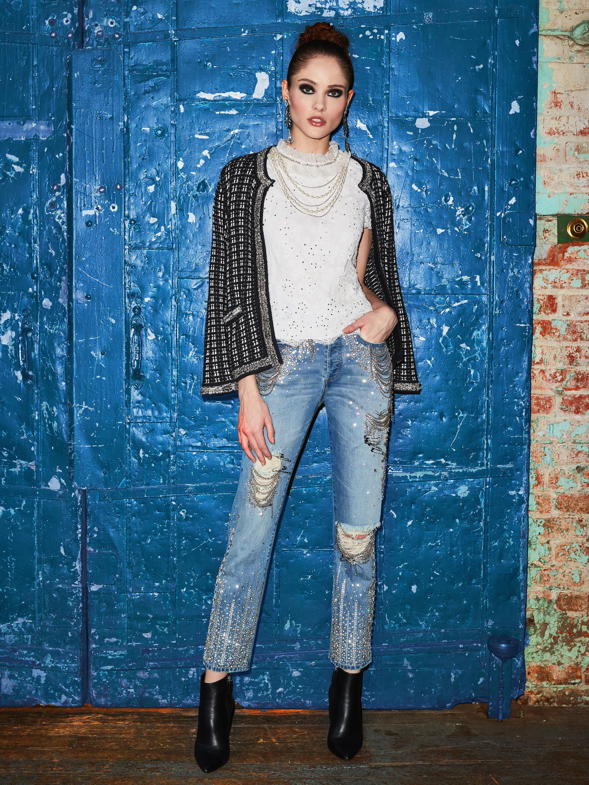 alice and olivia crystal jeans