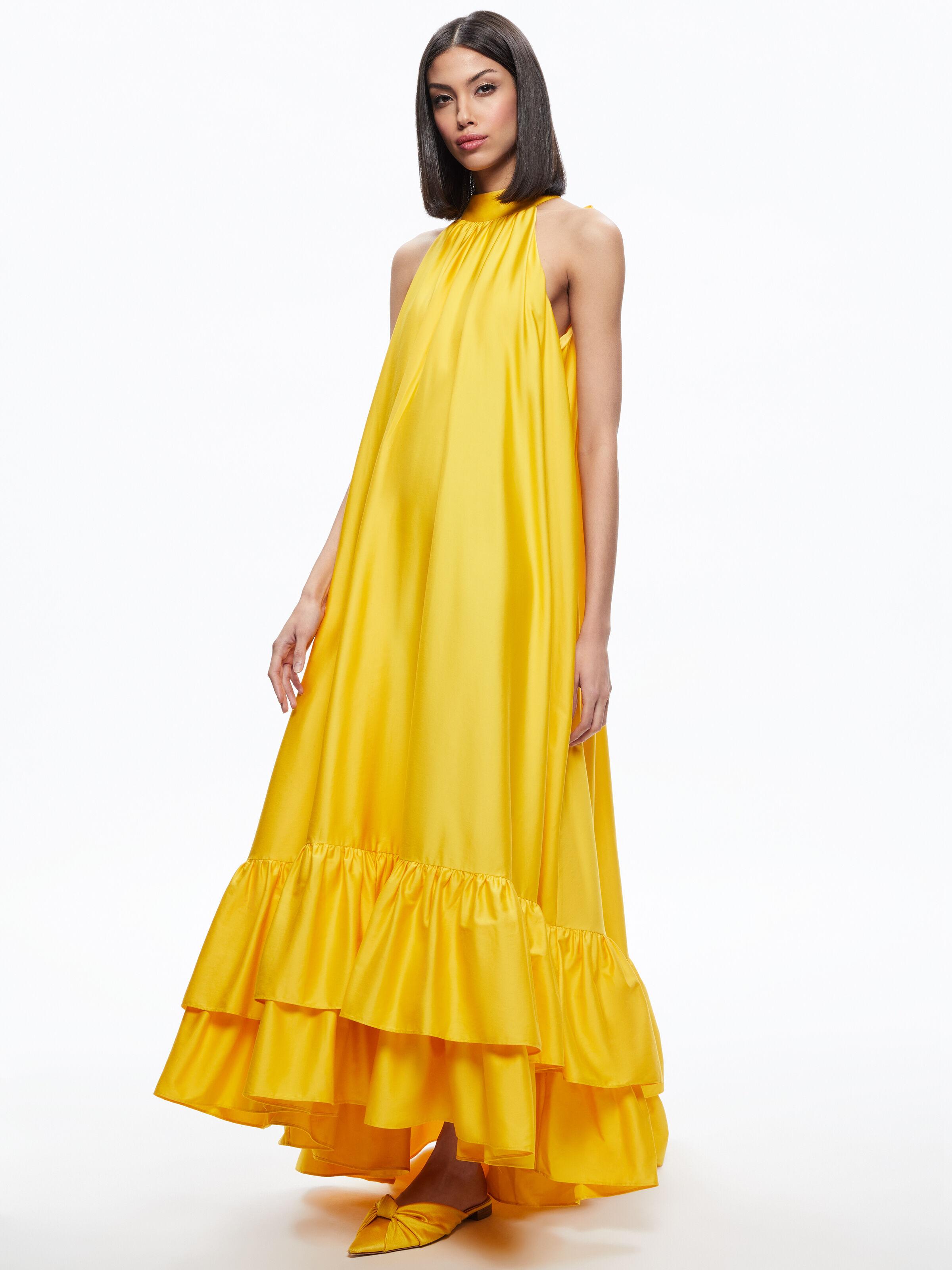 ALICE+OLIVIA ゴールドドレス Alice + Olivia Tresa Maxi Dress | Gold | FARFETCH