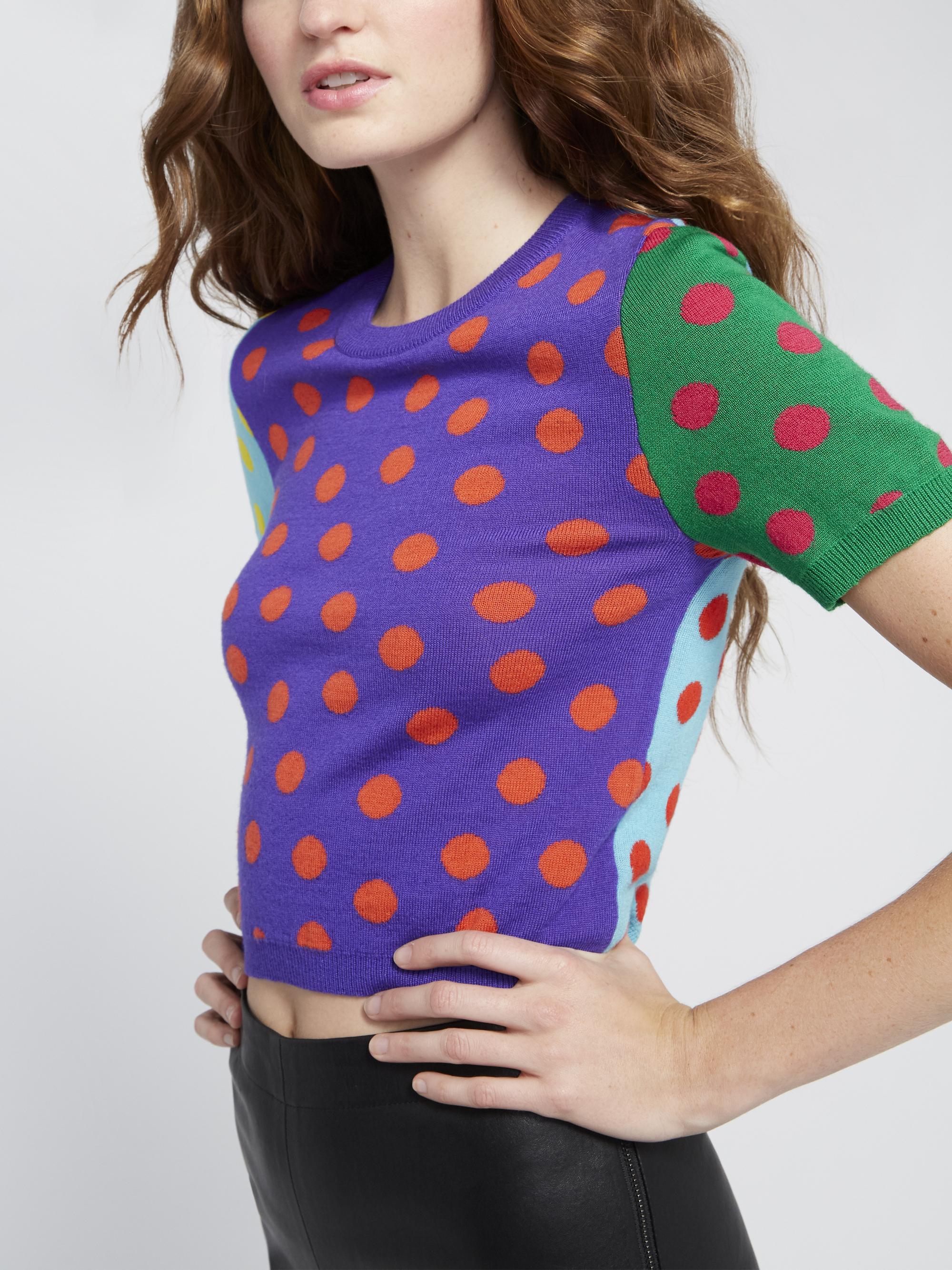 alice and olivia polka dot top