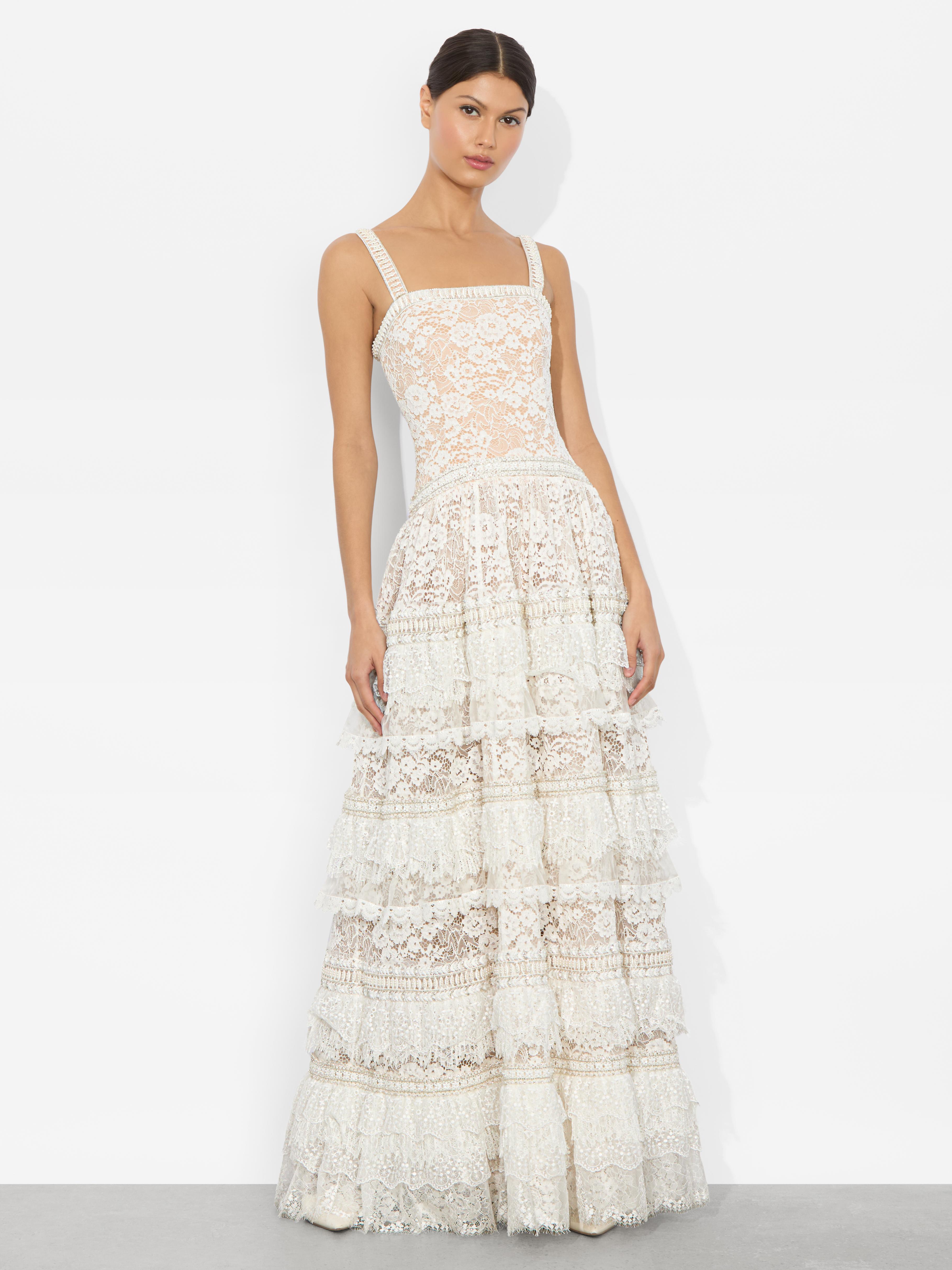【Alice+Olivia】関税なし♪ZENAIDA マキシドレス Alice + Olivia Zenaida Maxi Cape Dress | Saks Fifth Avenue