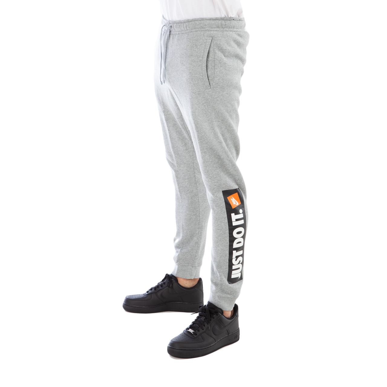 Nike ''just Do It'' Fleece Jogger in Grey (Gray) for Men - Lyst