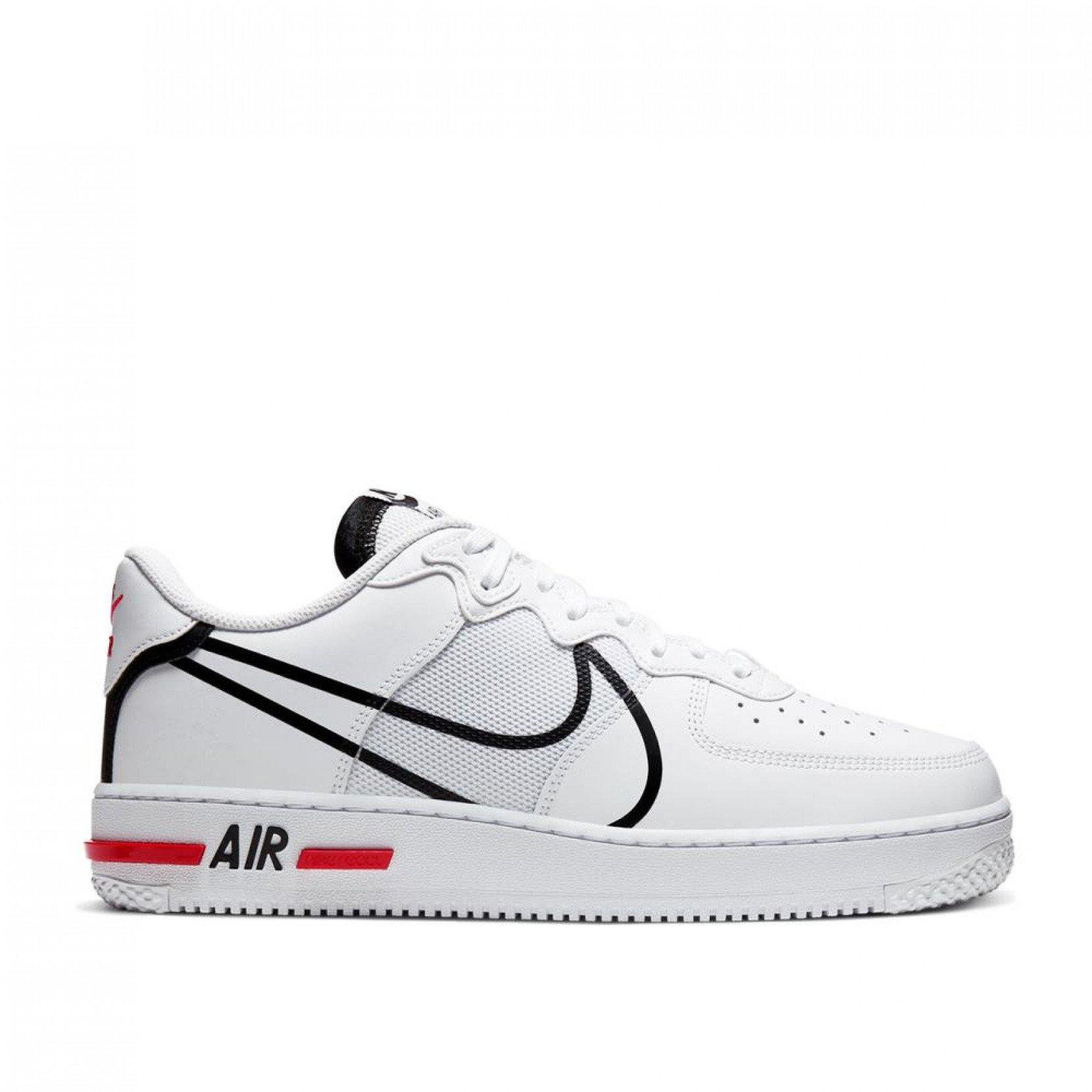 Nike Air Force 1 React Shoe in White/Black (White) for Men - Lyst