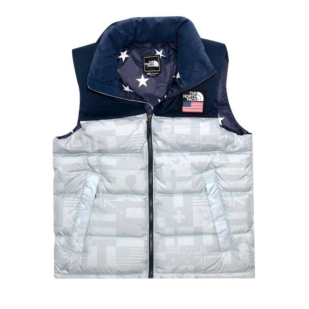 The North Face Synthetic M Ic Nuptse Vest High Rise Grey Flag "usa" in Grey  for Men - Lyst