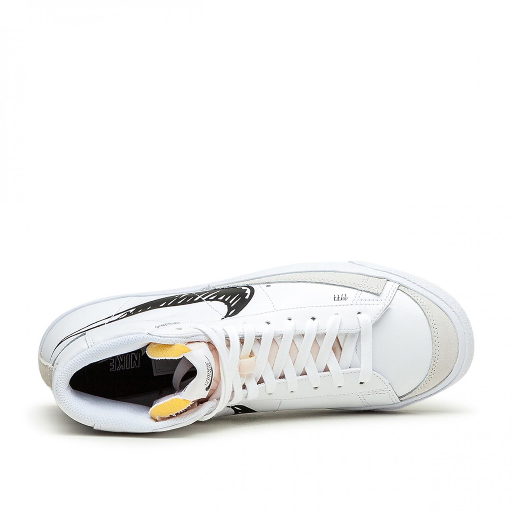 Nike Leather Blazer Mid '77 Vintage Sneakers in White/Black (White) for Men  - Save 37% | Lyst
