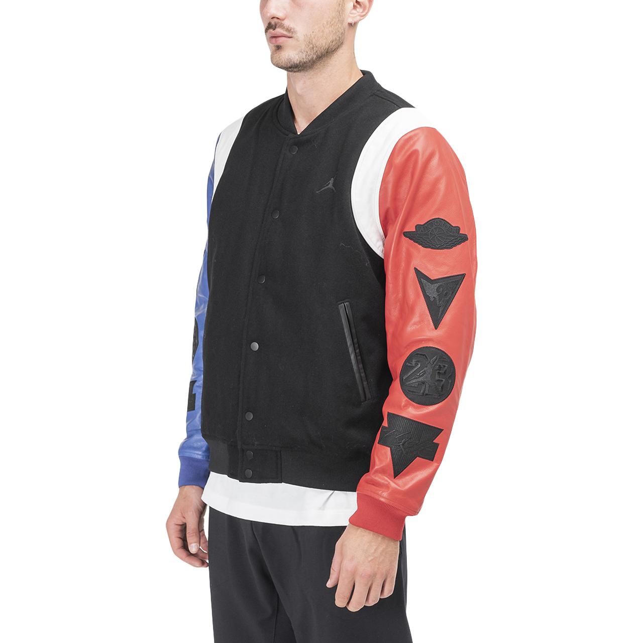 Nike Synthetic Air Jordan Dna Varsity Jacket in Black for Men - Lyst