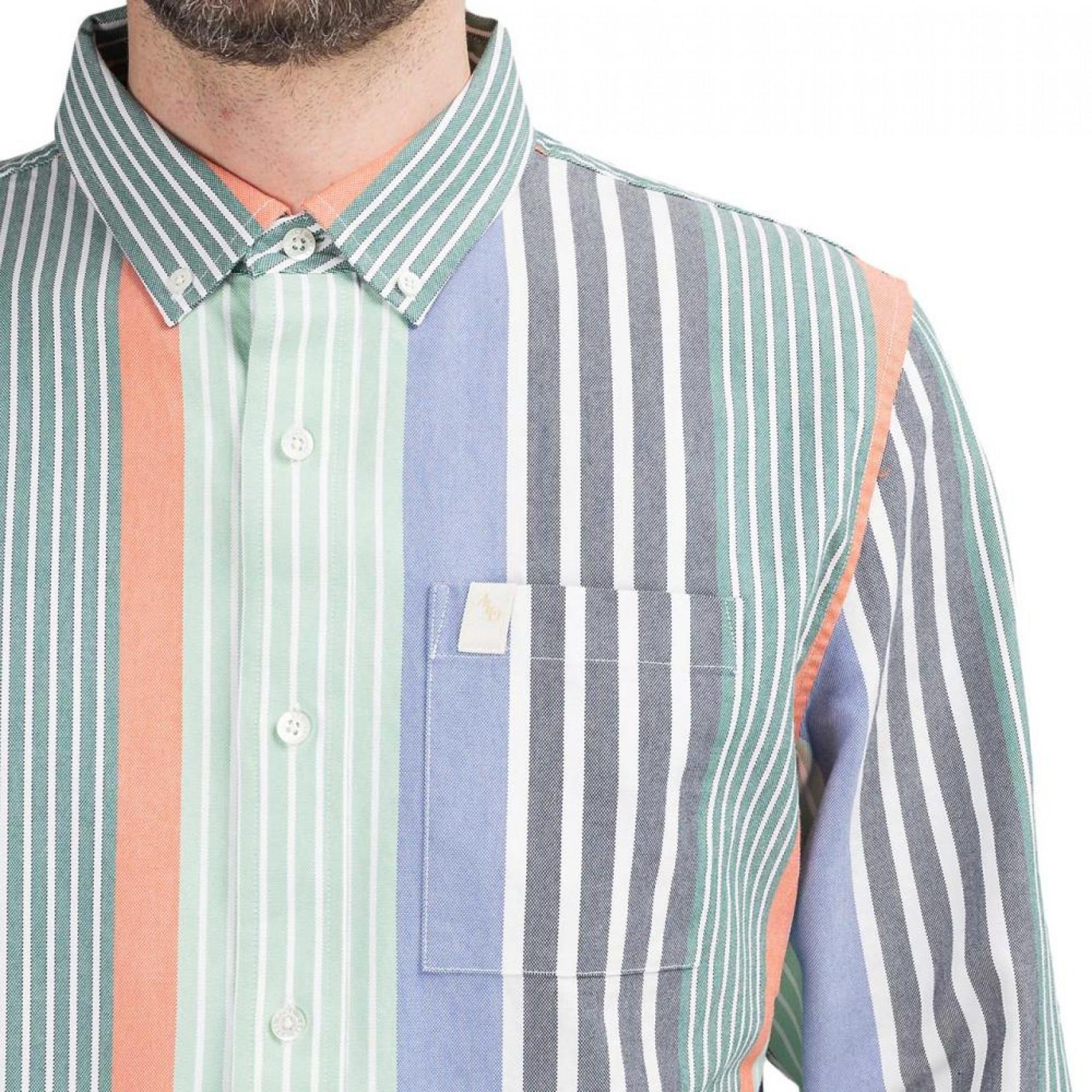 Cotton Thin Stripe Oxford Shirt 