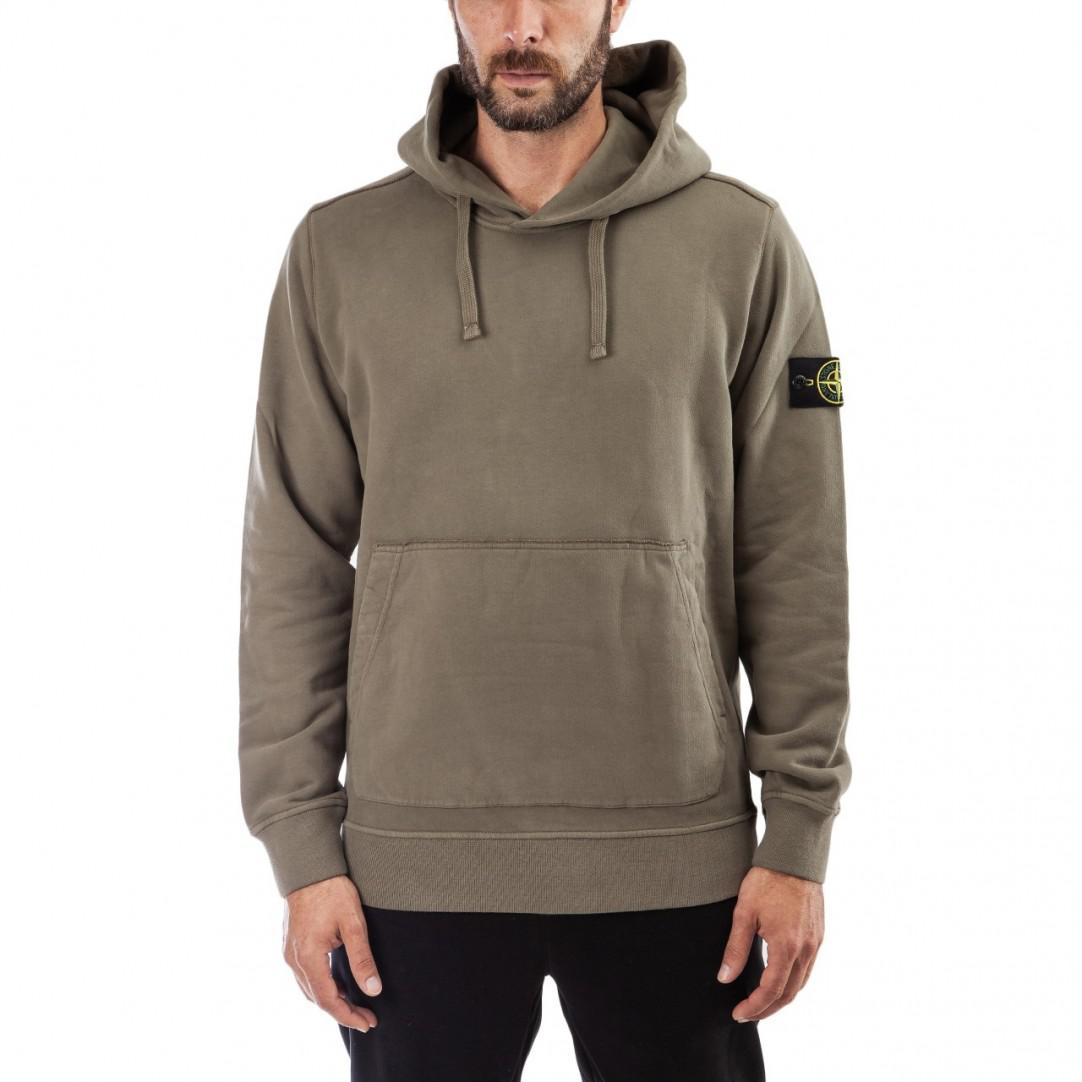 Stone Island Hooded Sweater in Green for Men - Lyst