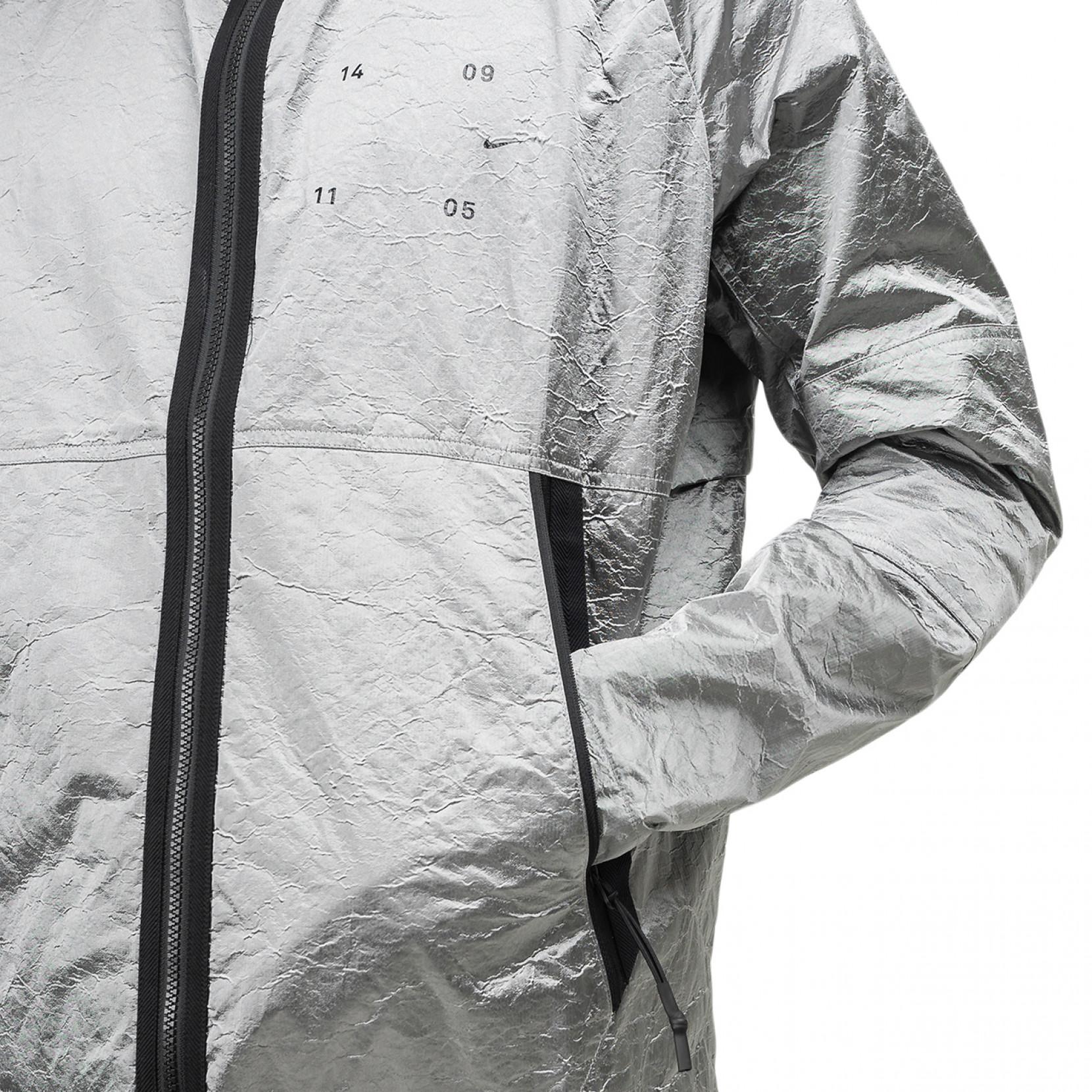 nike tech pack metallic silver jacket