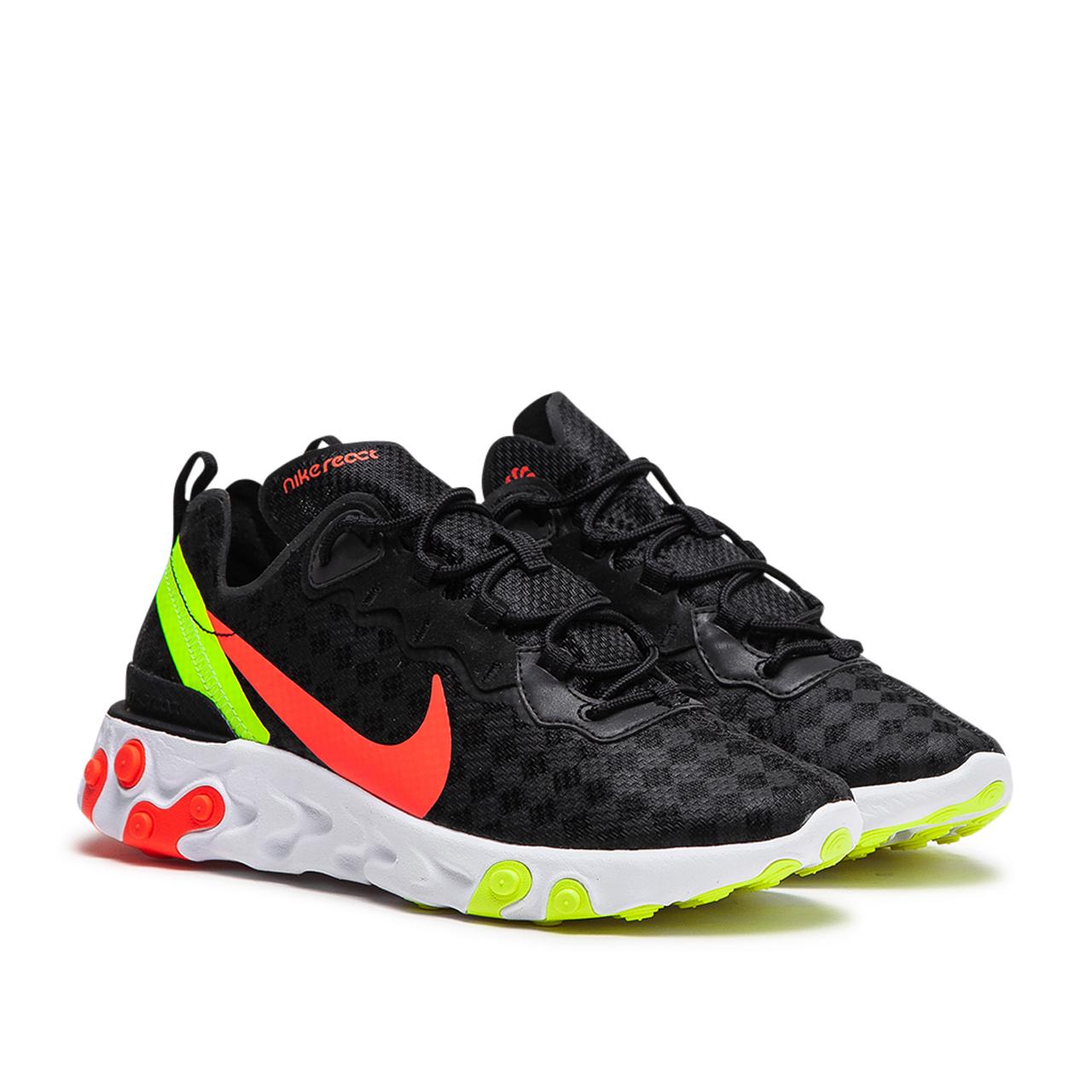 nike react element 55 black crimson volt