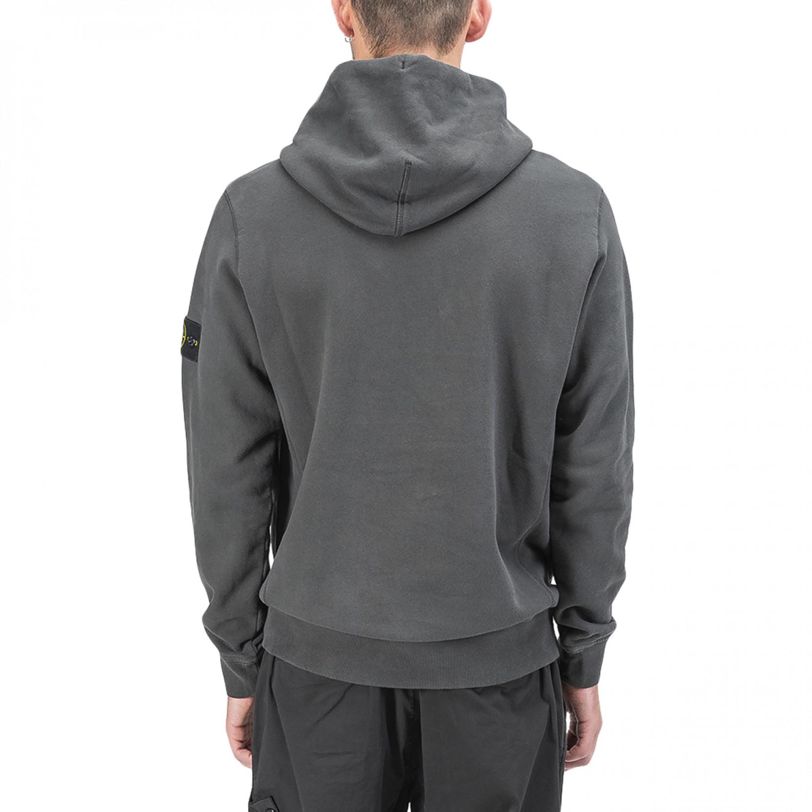 gray stone island hoodie