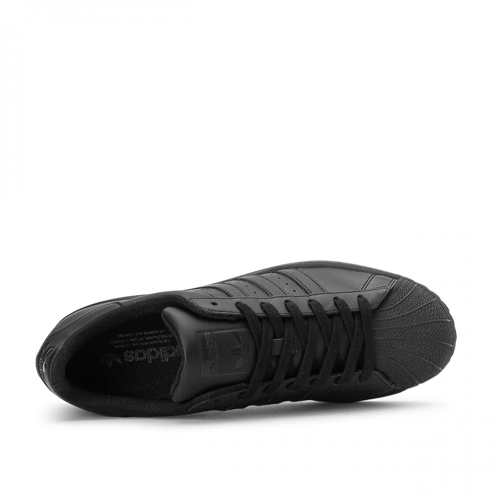 adidas superstar leather black