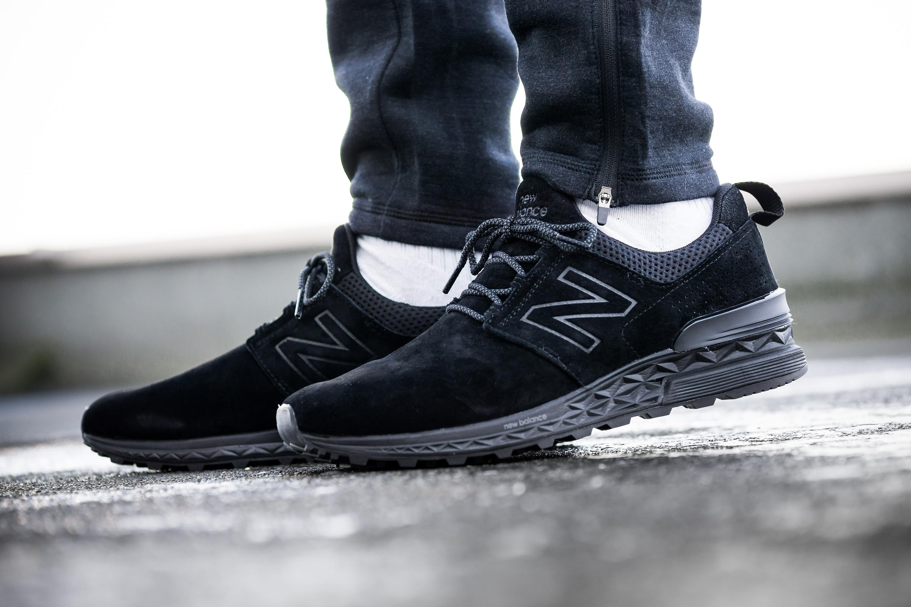 New Balance Suede Ms 574 Da in Black for Men - Lyst