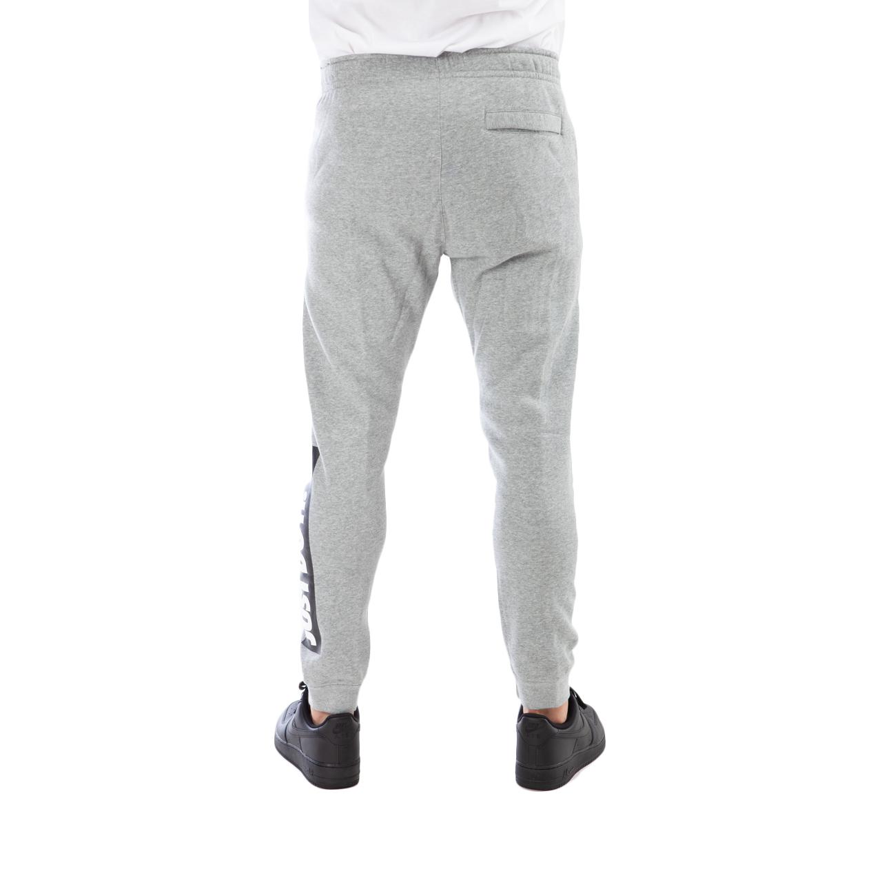 nike grey joggers black logo