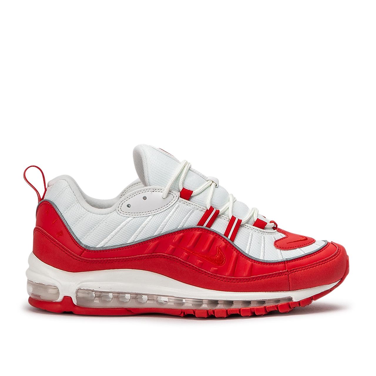 Nike Leather Air Max 98 in White/Red (Red) for Men - Save 92% - Lyst