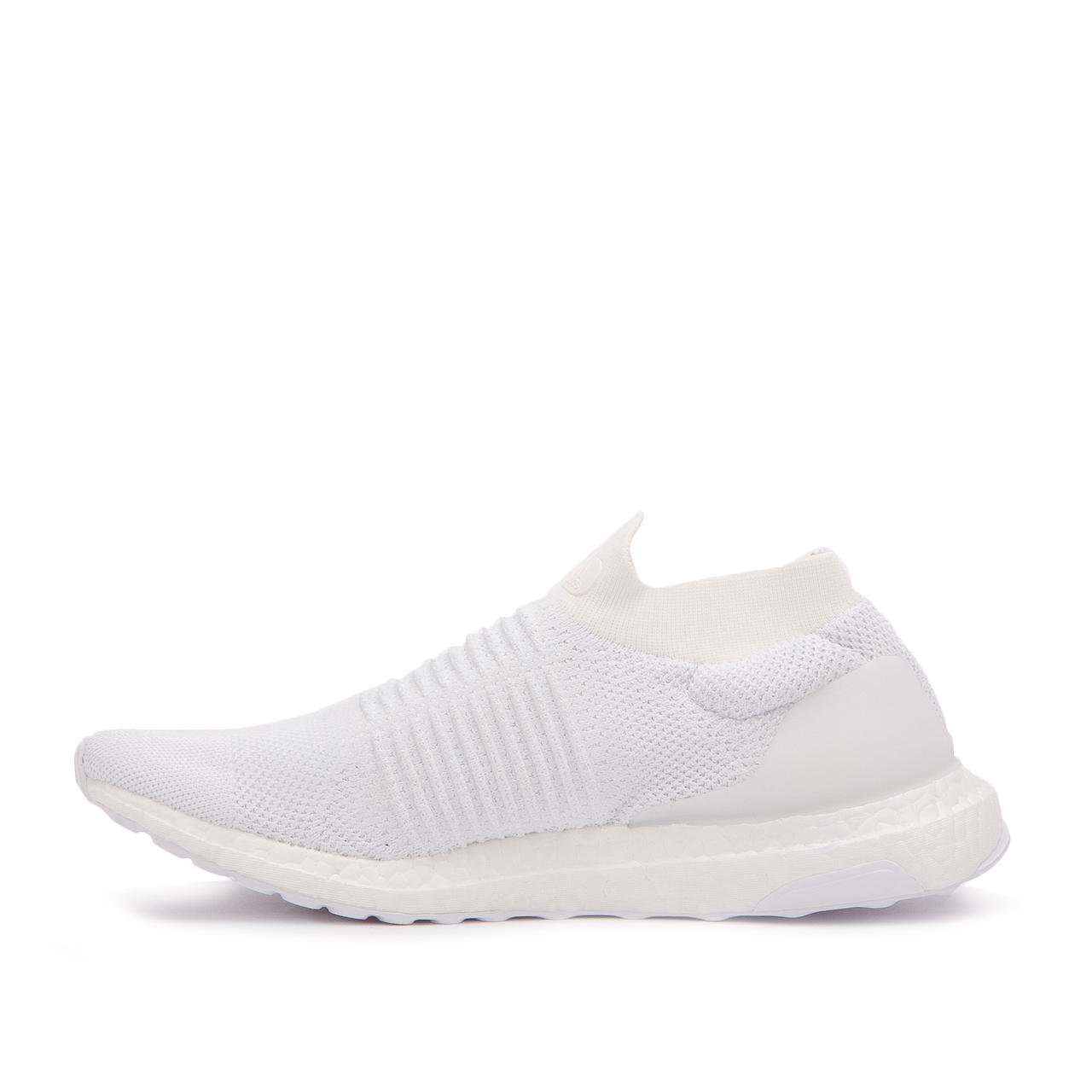 adidas Rubber Ultra Boost Laceless "triple White" for Men - Lyst
