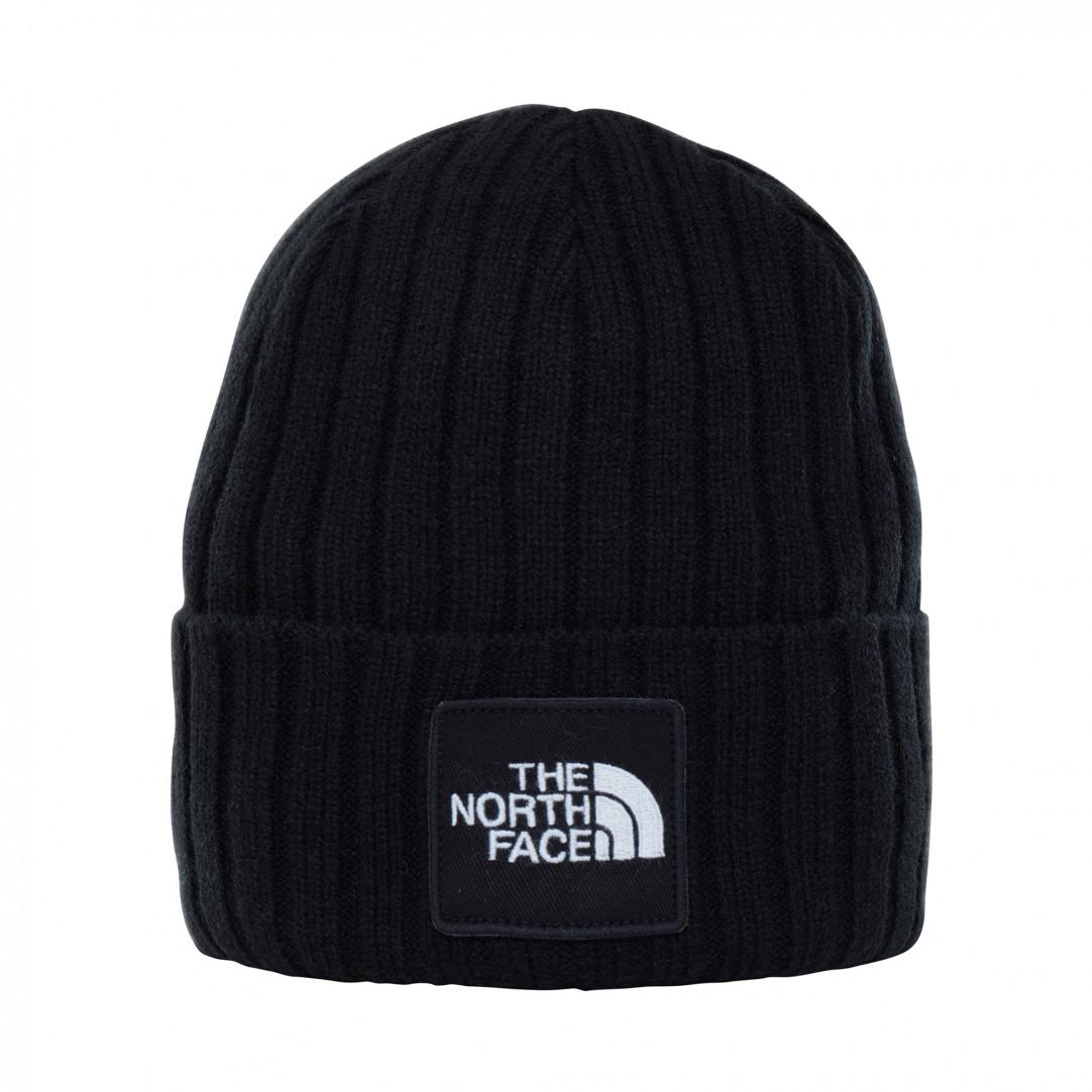 Box Cuffed Beanie Hat in Black for Men 