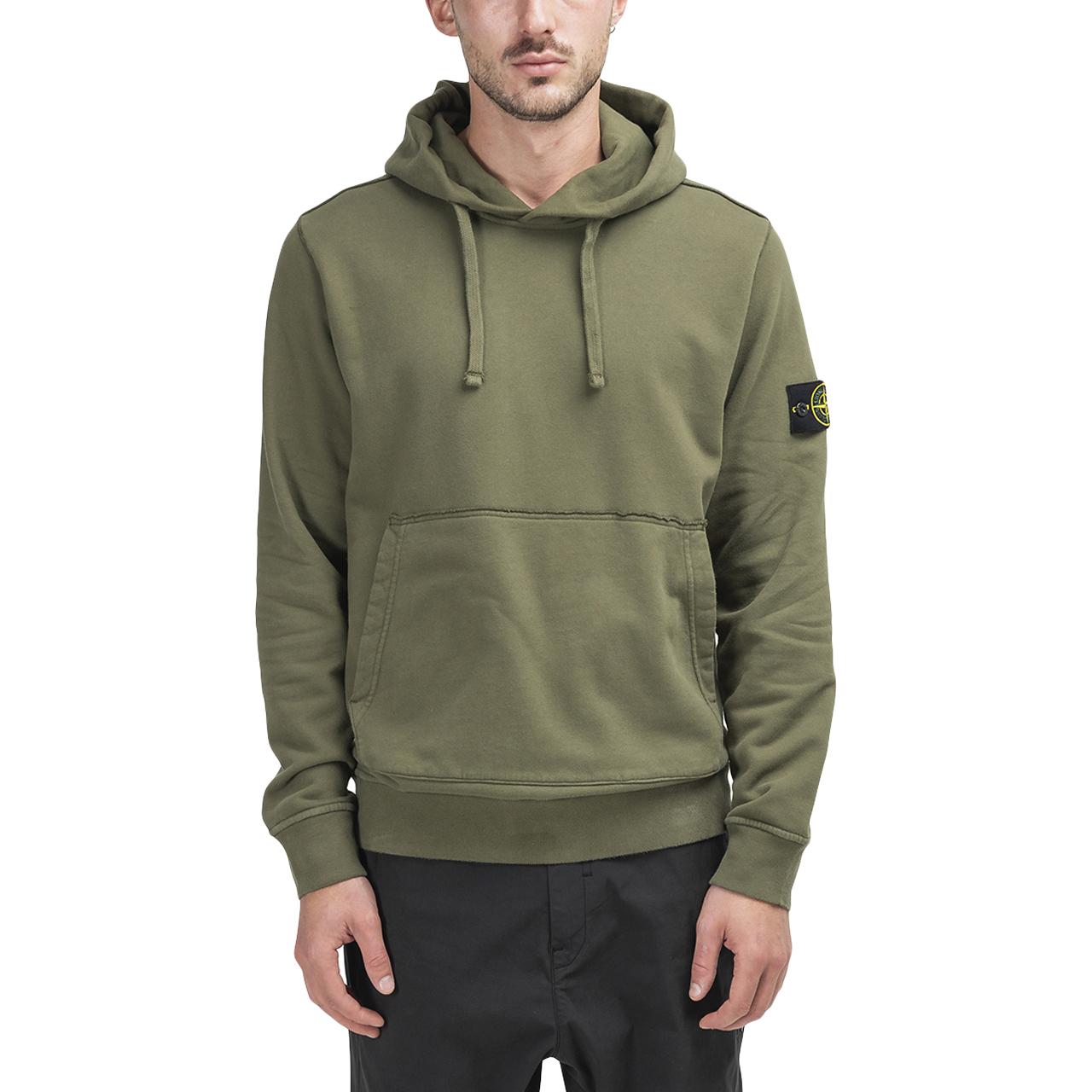 Stone Island Cotton Compass Badge Hoodie in Olive (Green) for Men ...