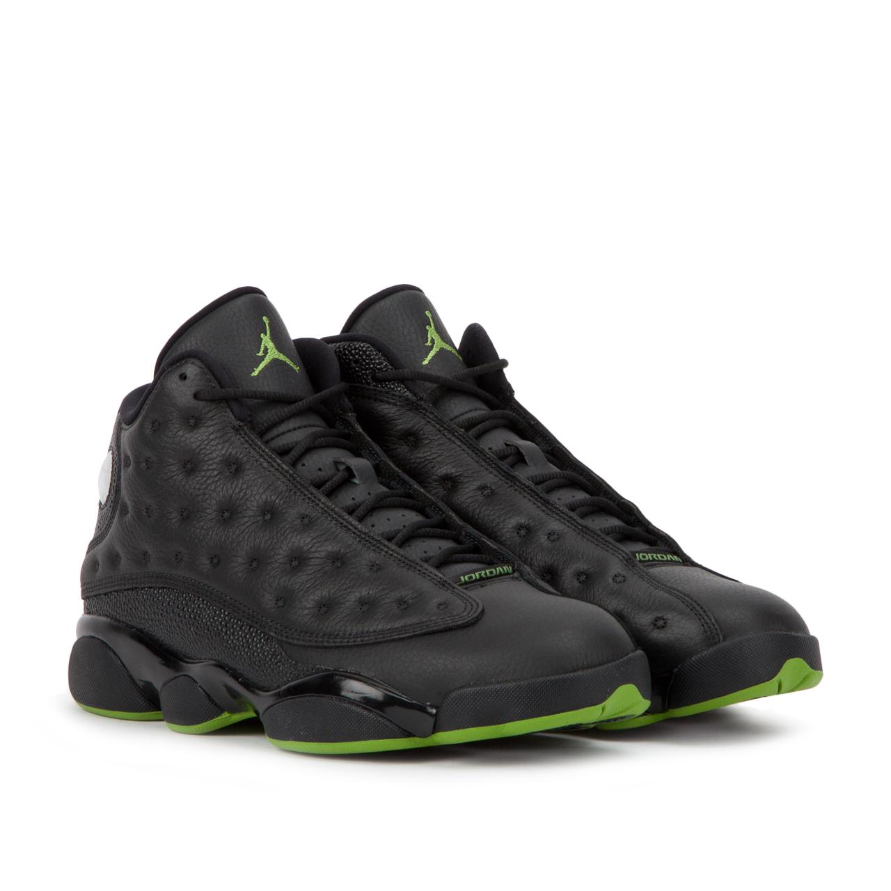 retro 13 all black leather