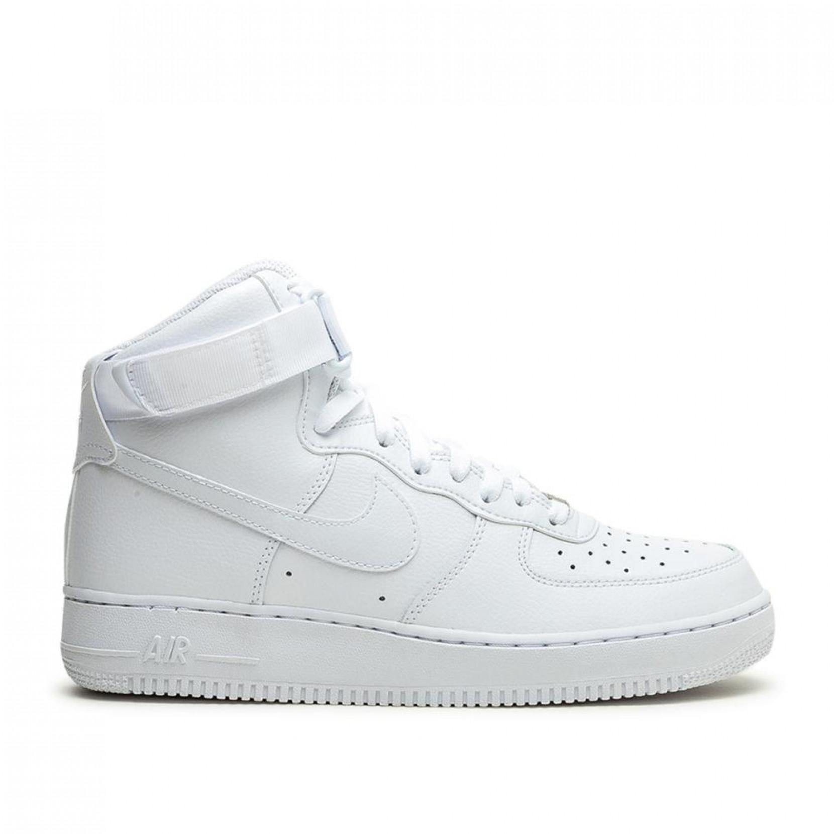 white air force high top mens