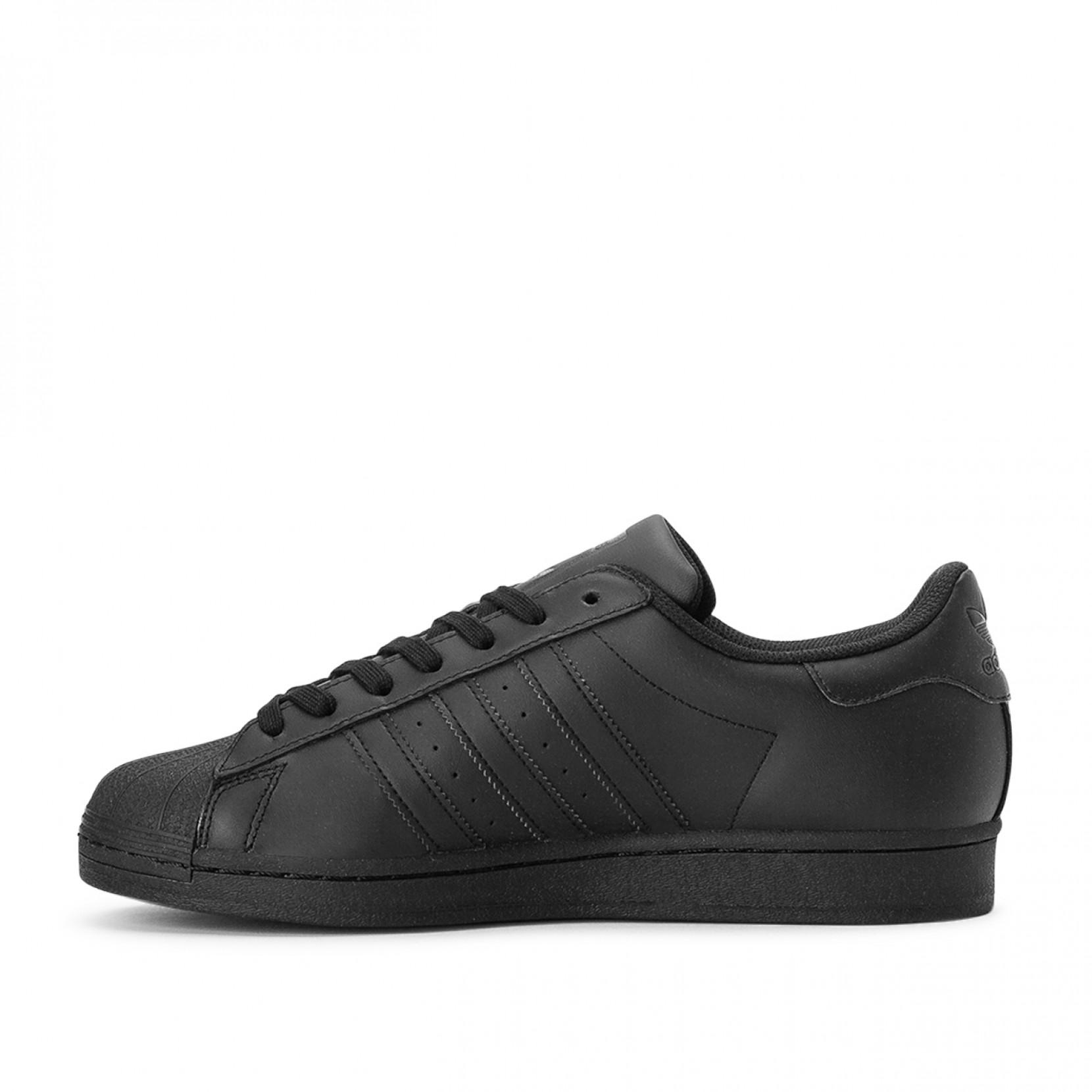 adidas superstar leather black