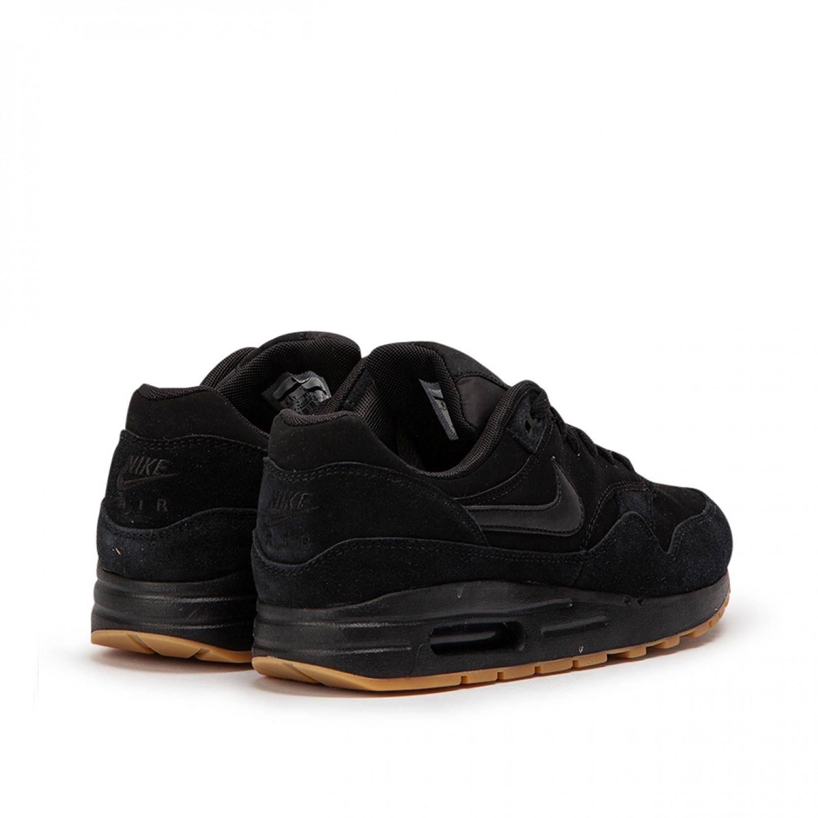 Nike Leather Nike Air Max 1 Gs in Black 
