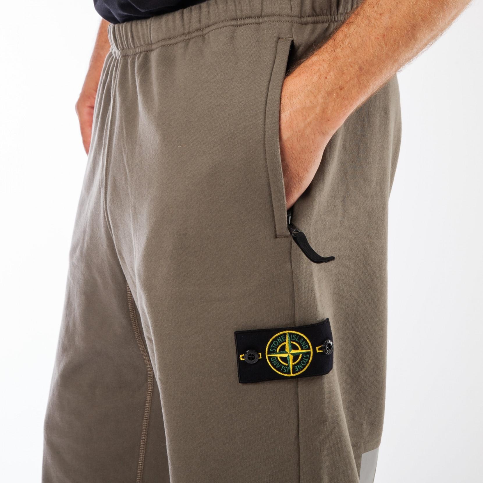 Stone Island Reflective Fleece Pants in Olive (Green) for Men - Lyst